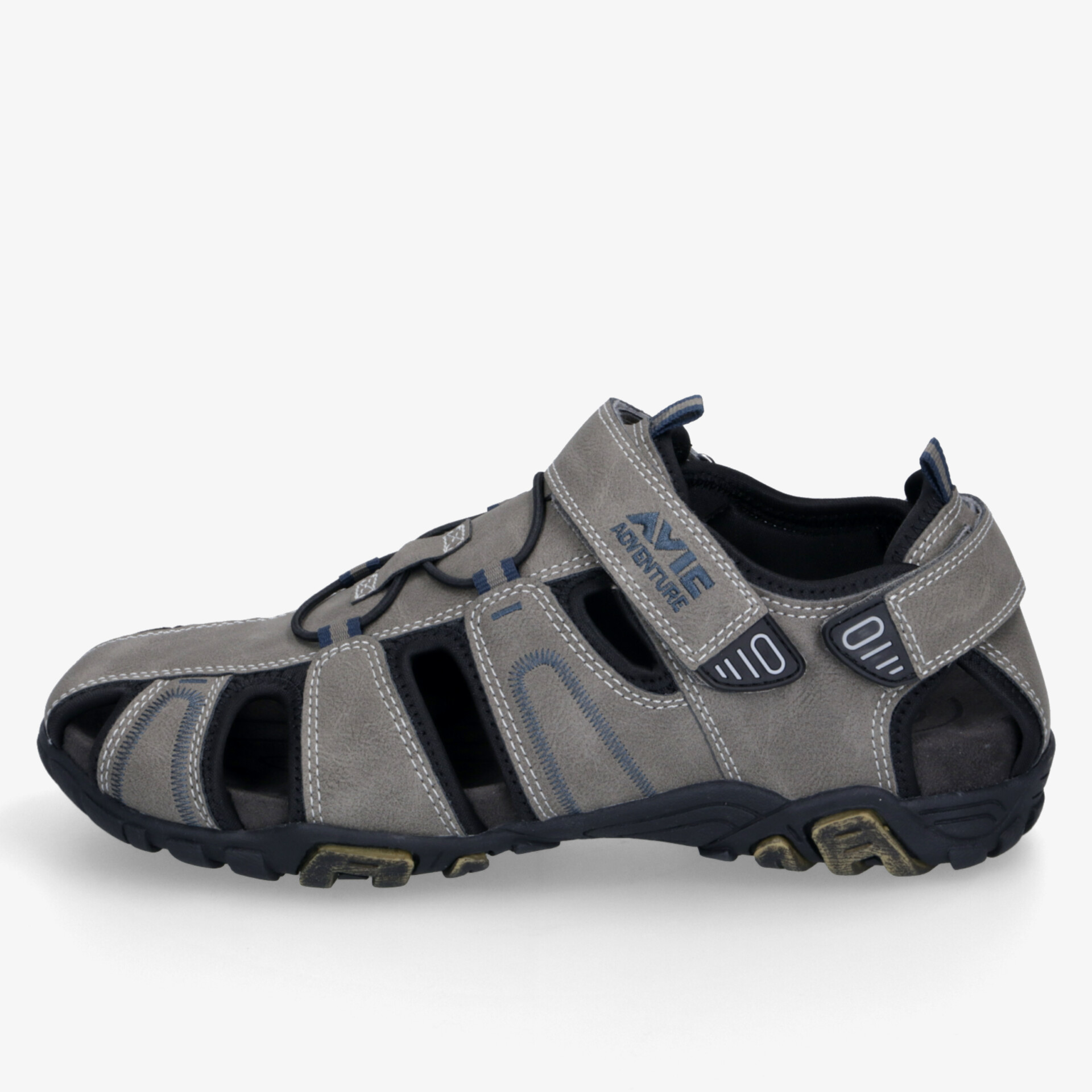 Bequeme und robuste Outdoor Sandale mit rutschfester Sohle und Klettverschluss für optimalen Halt.