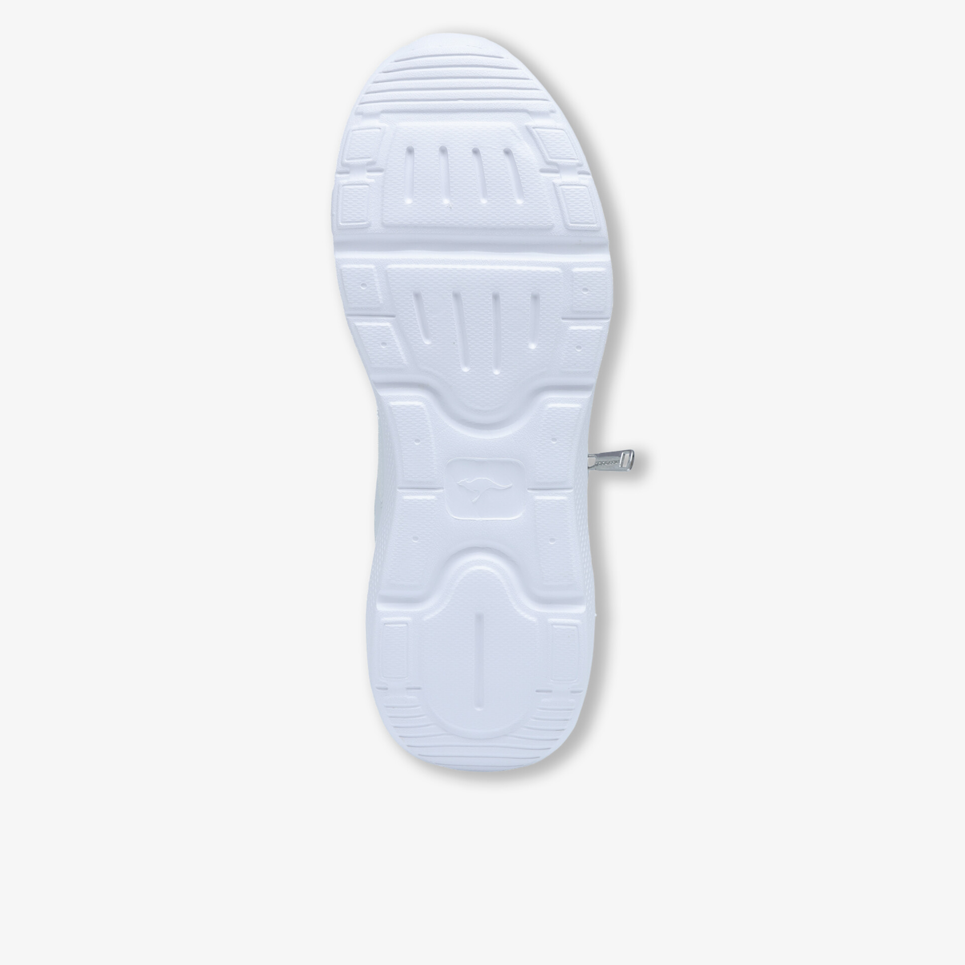 Weiße rutschfeste und flexible Gummisohle mit ergonomischem Profil für optimalen Halt