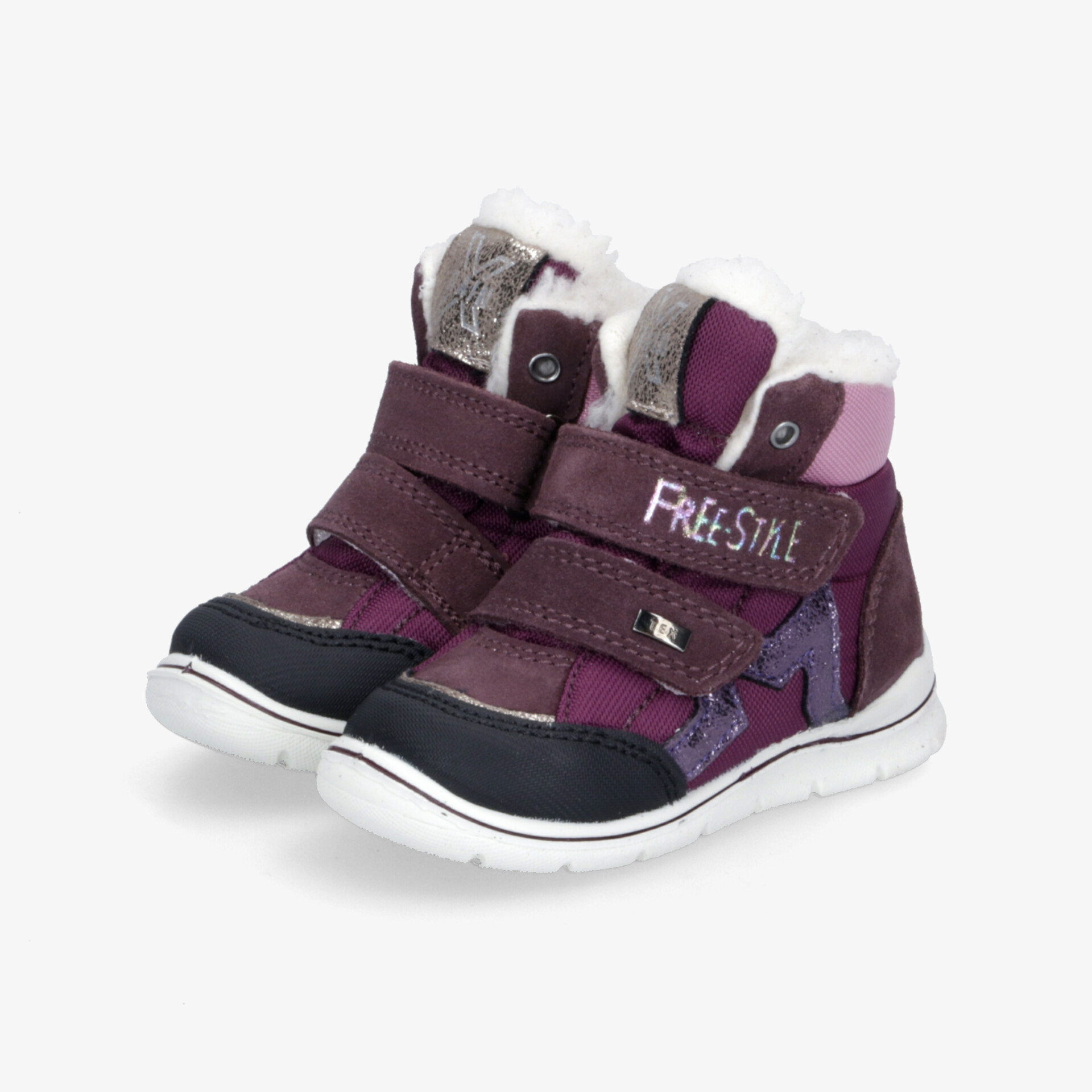 Wasserdichter Winterstiefel mit warmem Innenfutter, rutschfester Sohle und praktischem Klettverschluss für sicheren Halt