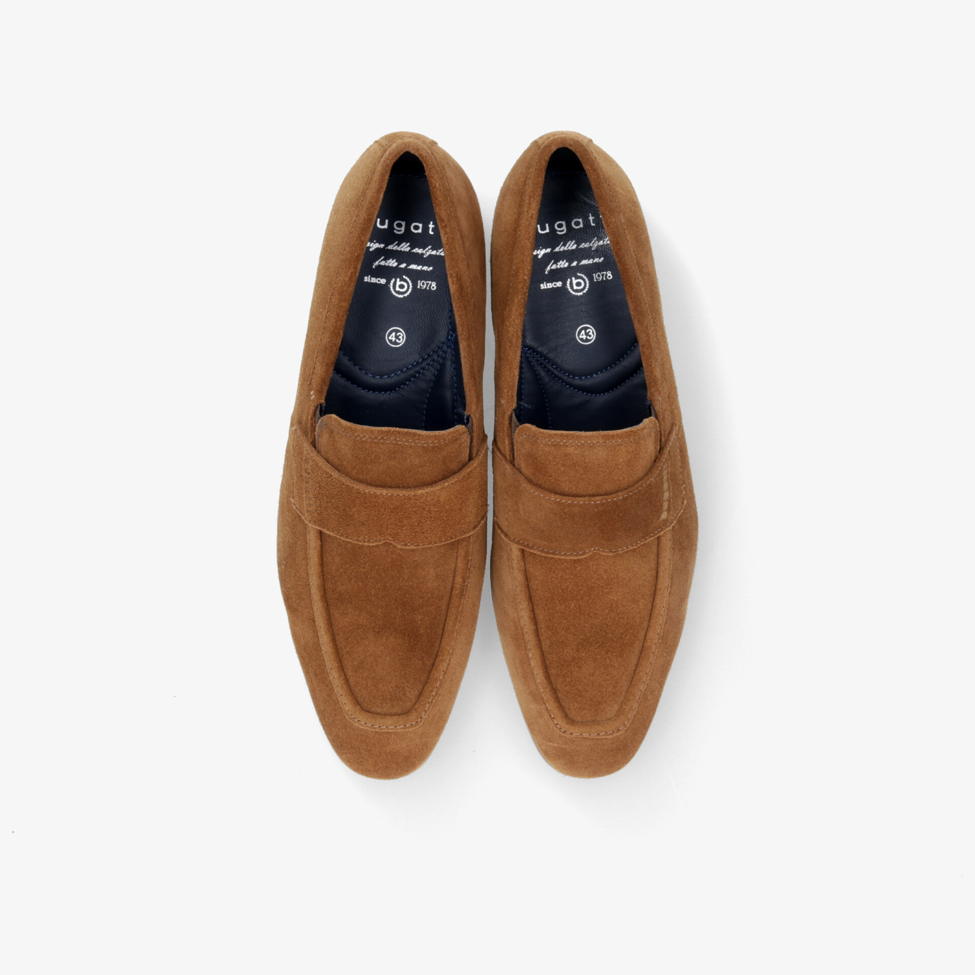 Elegantes Paar brauner Wildleder-Slipper mit gepolsterter Innensohle und rutschfester Gummisohle