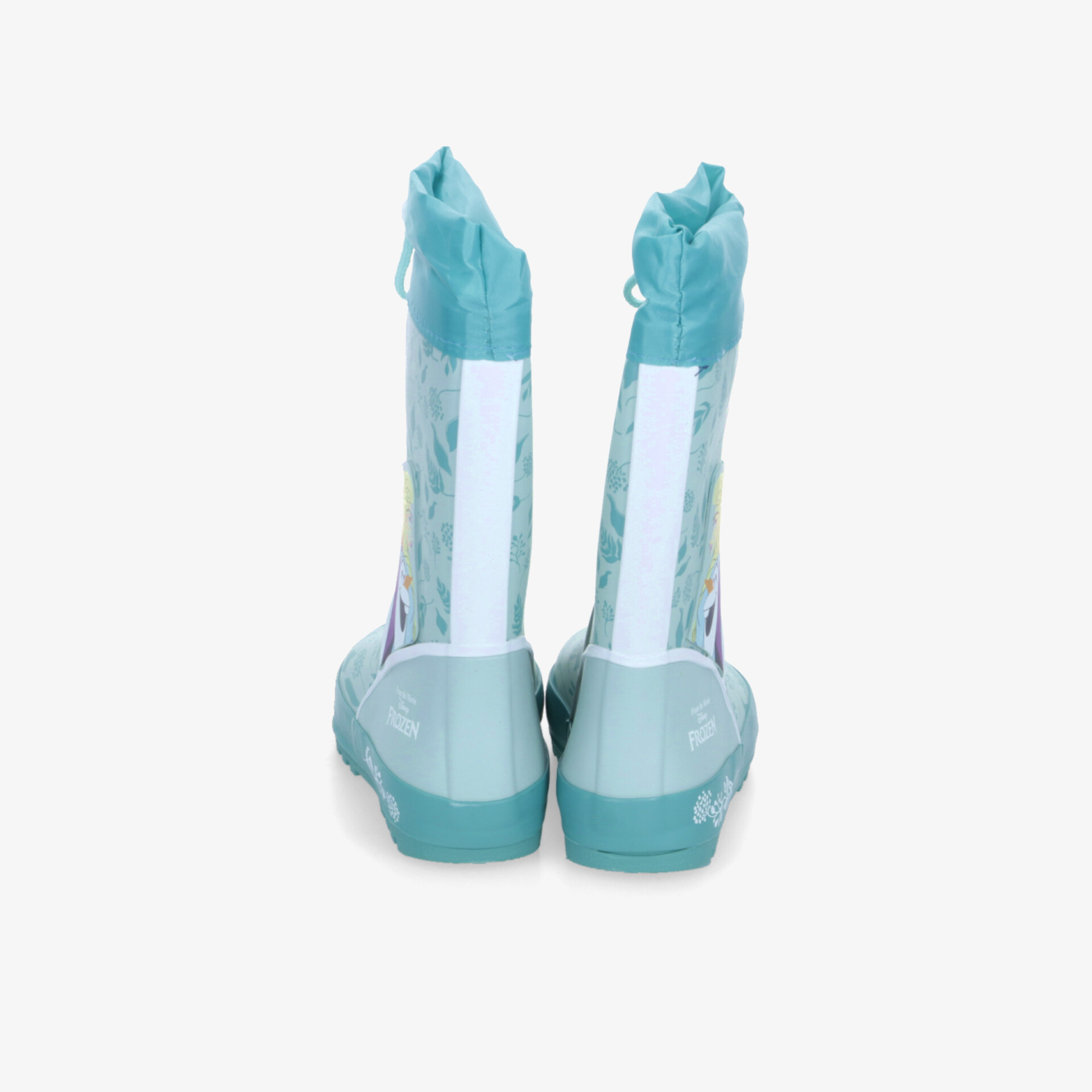 Wasserdichte Gummistiefel mit hohem Schaft und robuster Sohle, Rückansicht des Modells