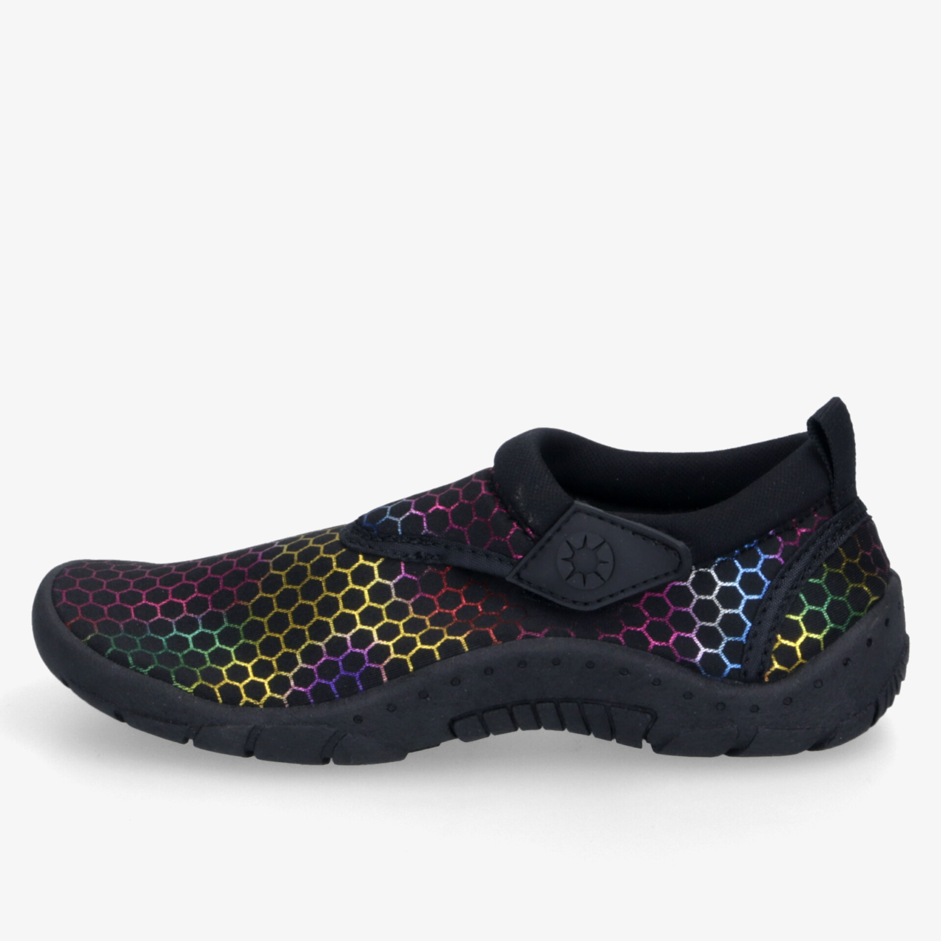 Bunter slip-on Schuh mit flexiblem Design und rutschfester Sohle, ideal für aktiven Lebensstil.