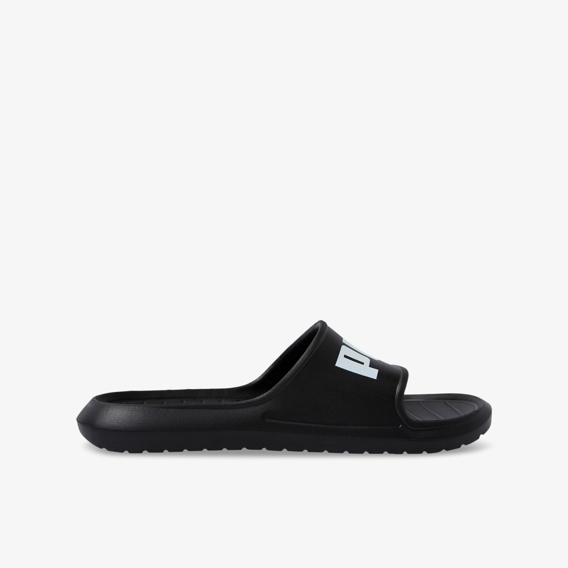 Schwarze Slipper mit modernem Design und rutschfester Sohle für vielseitigen Einsatz und hohen Tragekomfort.