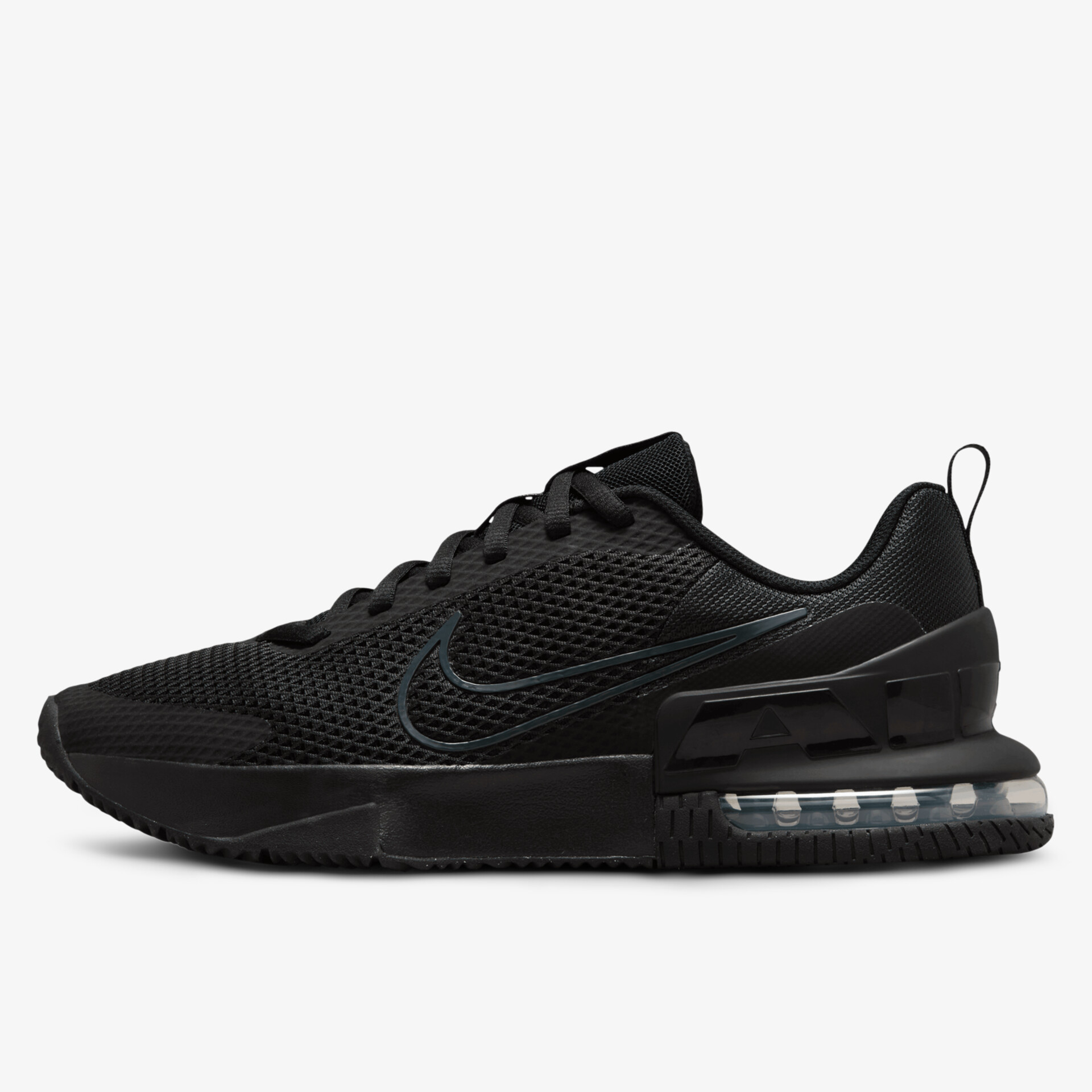 Moderner schwarzer Sneaker mit atmungsaktivem Design und komfortabler Dämpfung.