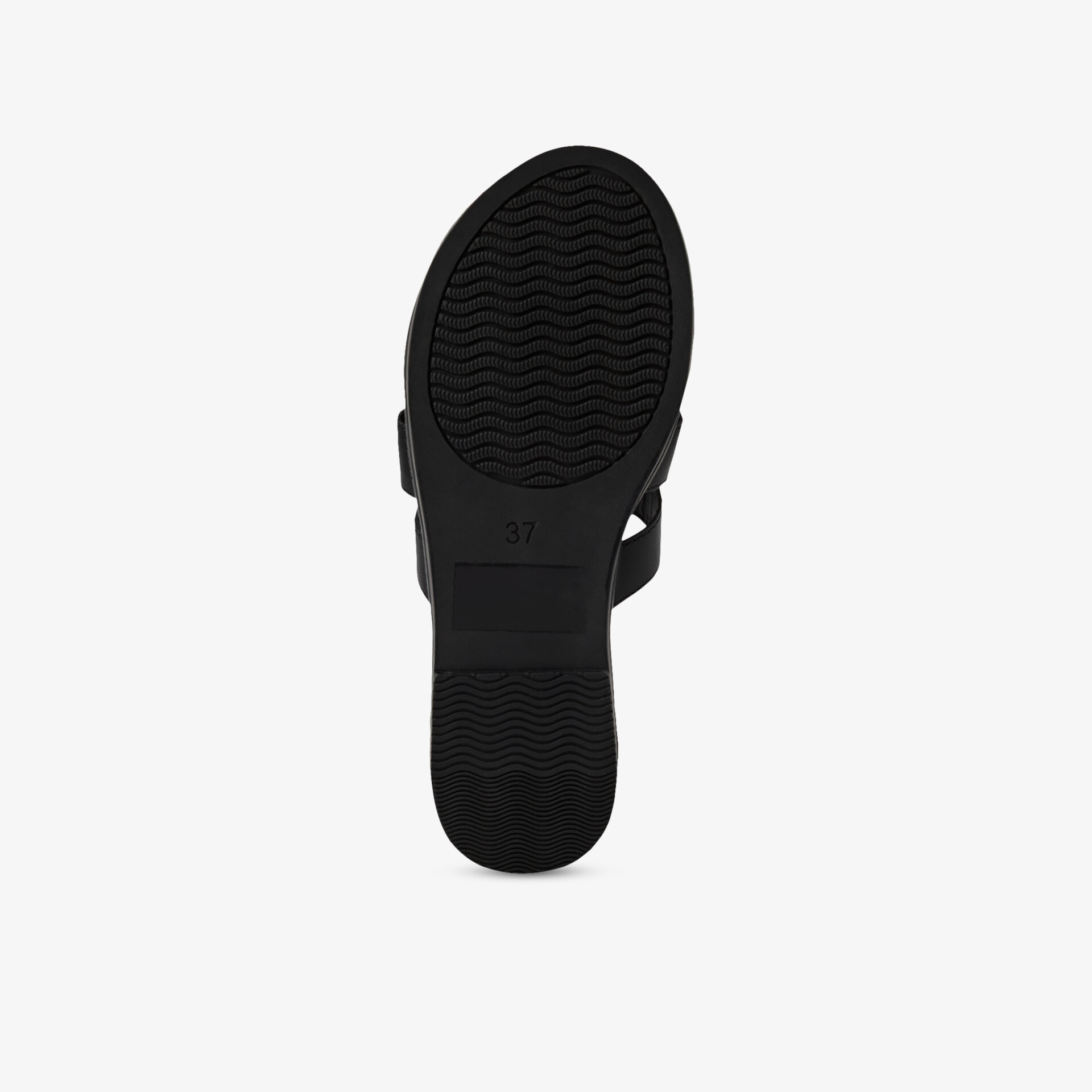 Robuste schwarze Schuhsohle mit rutschfestem Profil für sicheren Halt und langlebige Verwendung
