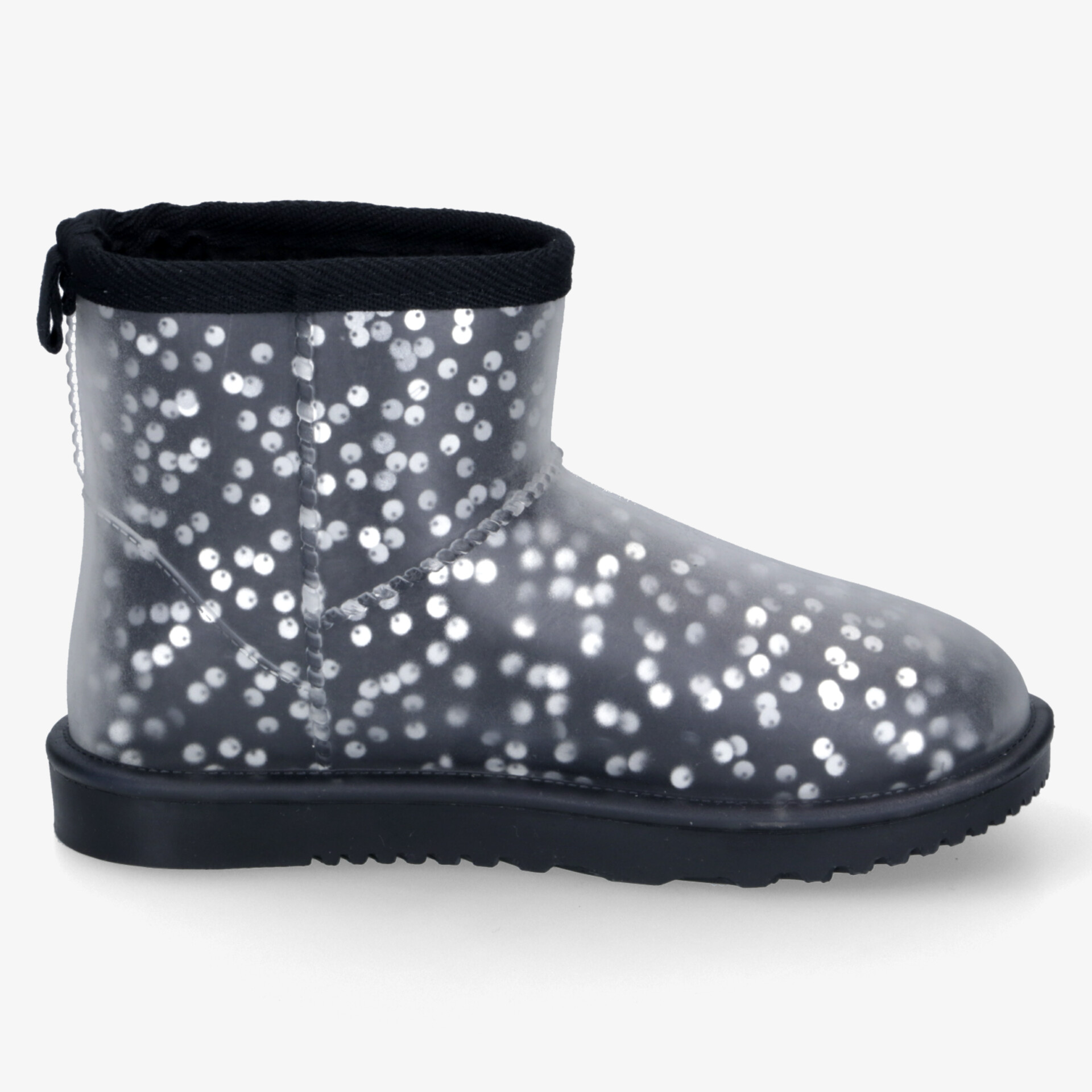 Glitzernde, wetterfeste Stiefelette mit rutschfester Sohle für stilvolles Auftreten zu jeder Jahreszeit.