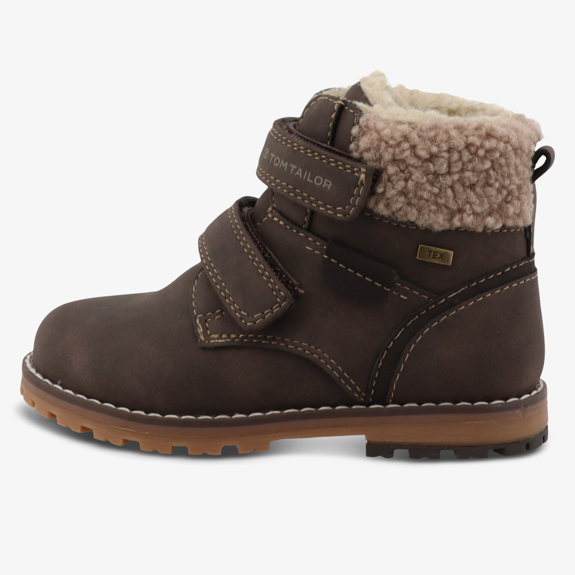 Warmer Kinderstiefel mit klettverschluss, robust und rutschfeste Profilsohle, wasserabweisendes Obermaterial