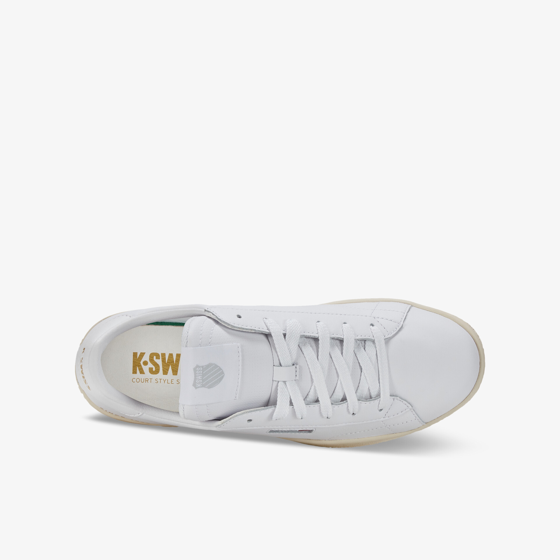 Moderner weißer Sneaker aus Leder mit komfortabler Passform und zeitlosem Design.