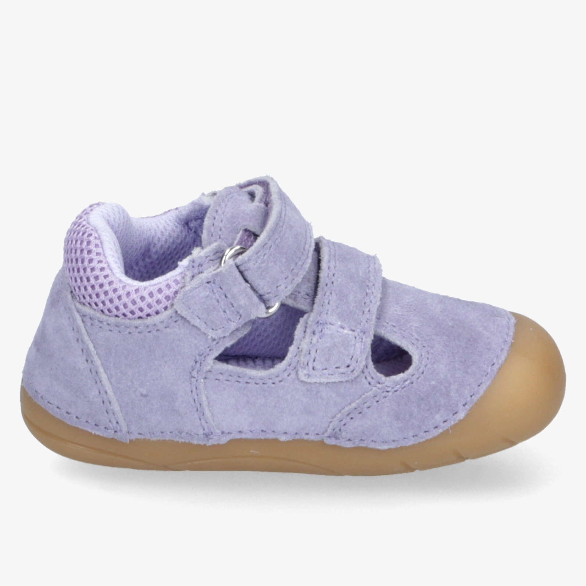 Leichter lila Kinderschuh mit flexiblem Profil und Klettverschluss für einfachen Halt und Komfort