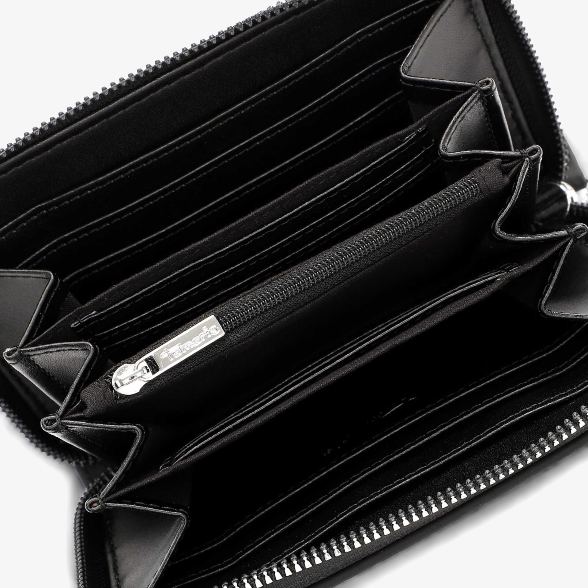 Reißverschluss Geldbörse mit vielen Kartenfächern und Trennfächern für optimale Organisation