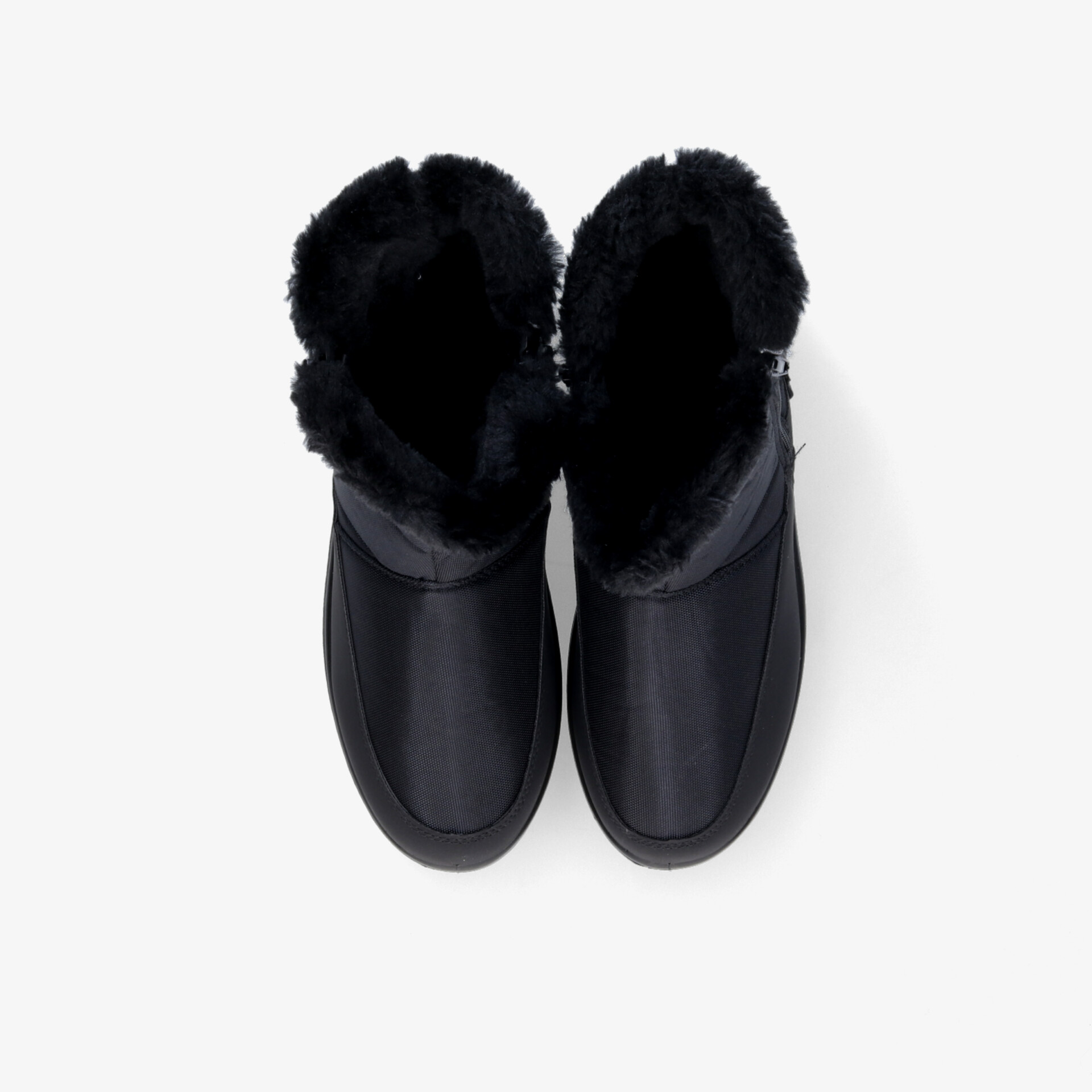 Schwarz Boots mit warmem Innenfutter und rutschfester Sohle, komfortabel und wasserabweisend