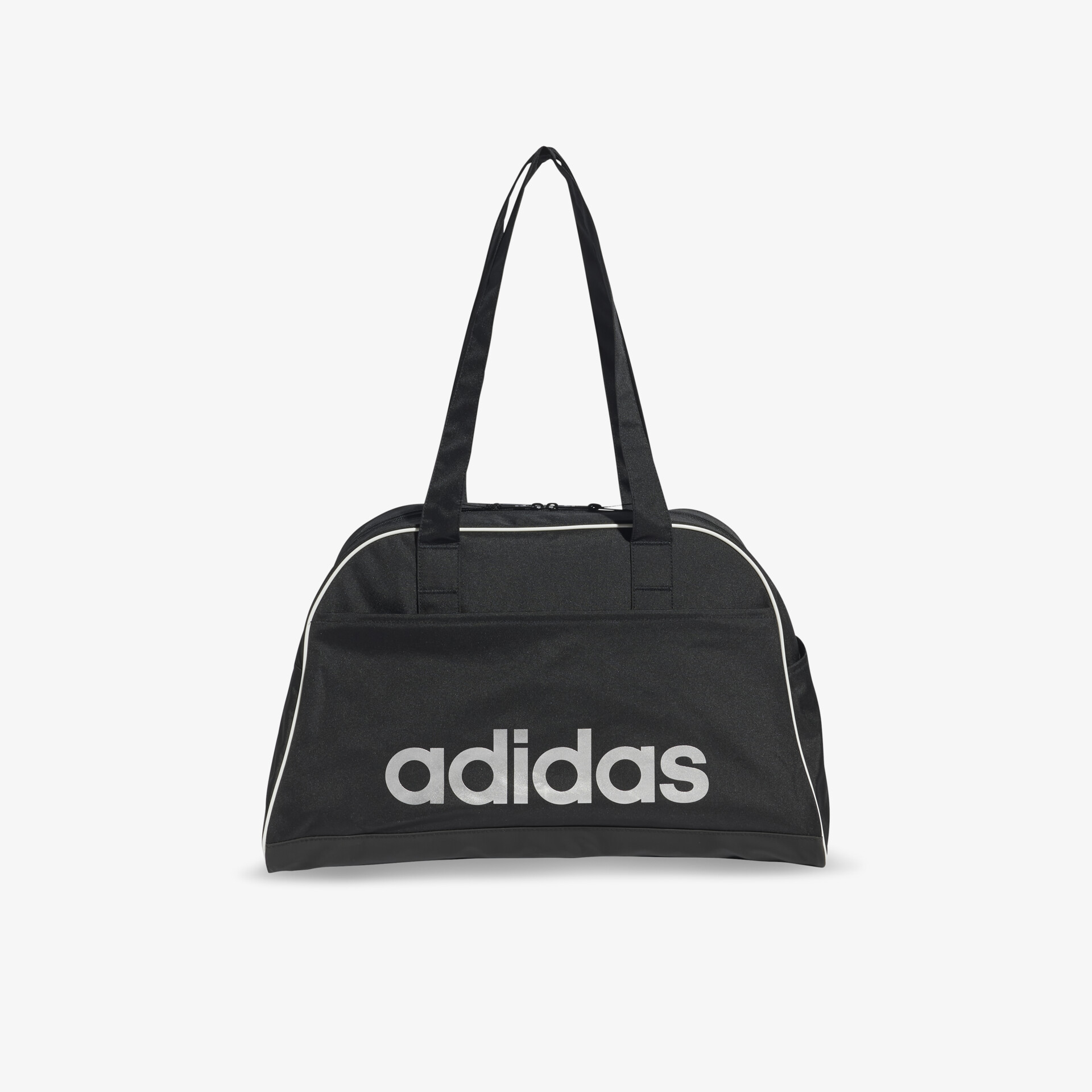 Schwarze adidas Sporttasche mit großem Logo, geräumig und robust, ideal für Sport und Alltag