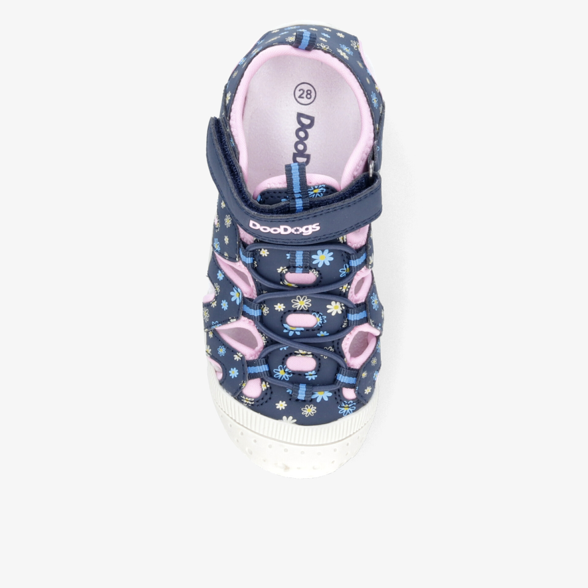 Bequemer bunter Kinderschuh mit verstellbarem Klettverschluss und robuster Sohle in moderner Optik