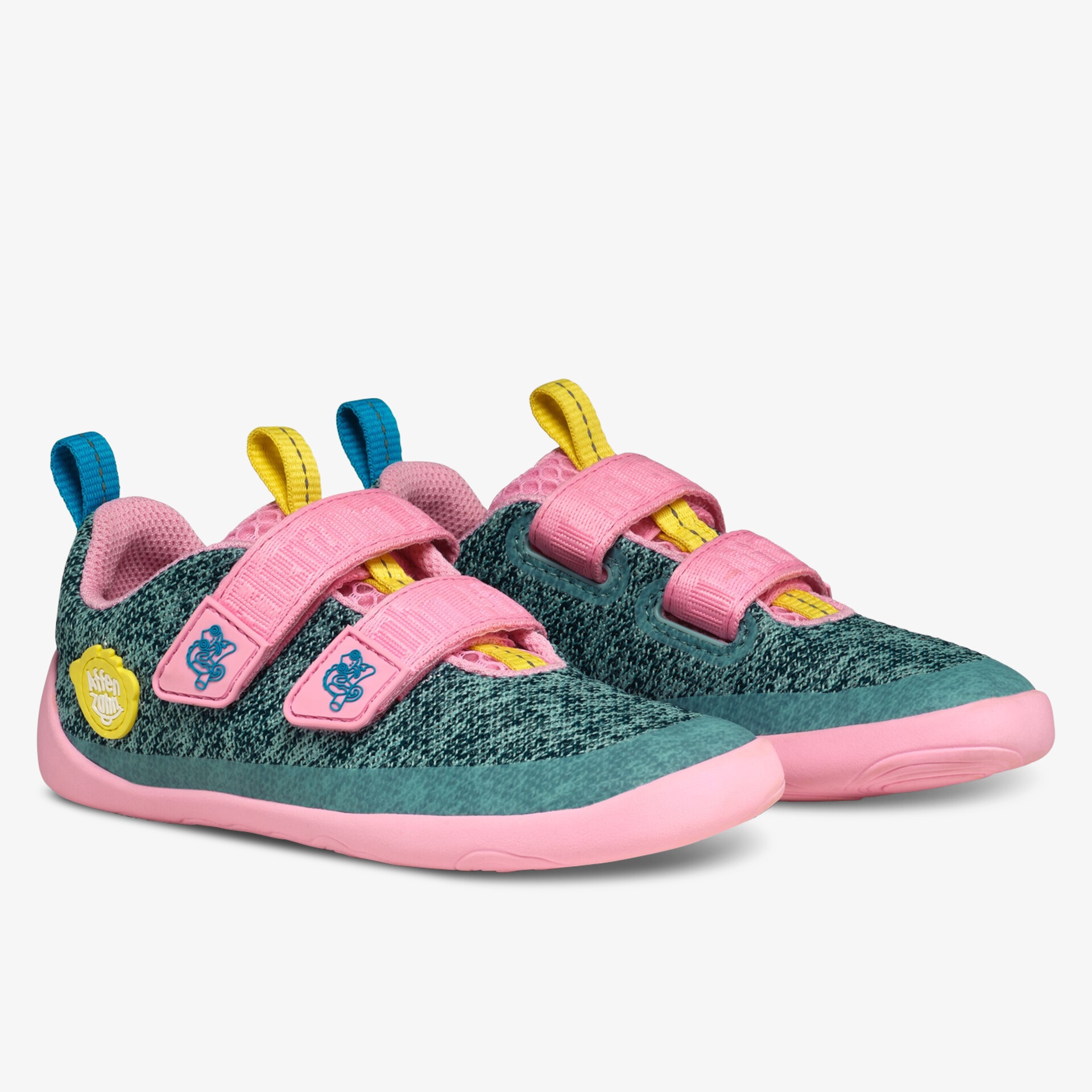 Leichte Schuhe mit atmungsaktivem Mesh, pinkem Klettverschluss, rutschfester flexibler Sohle, idealer Komfort beim Tragen