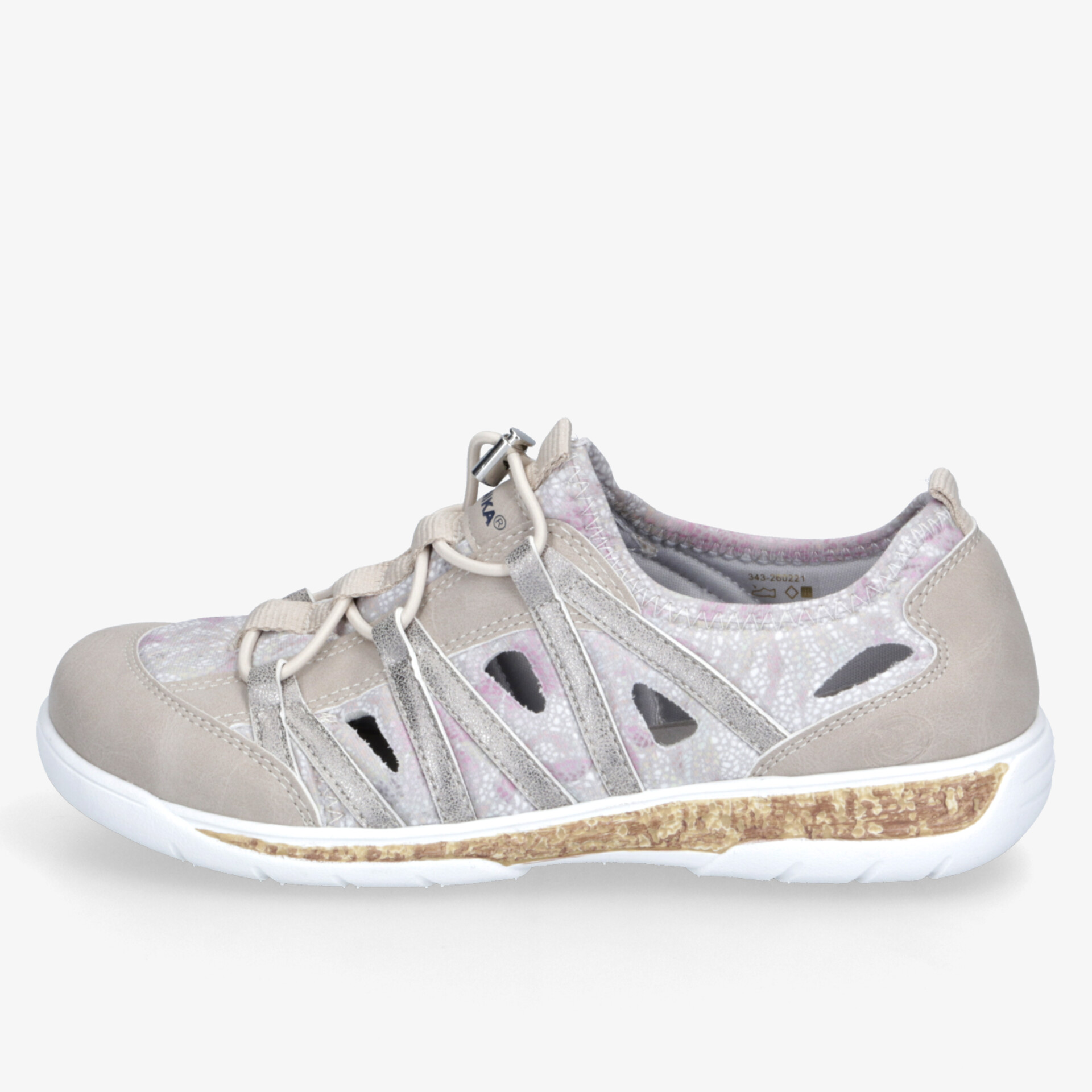 Leichter Sneaker mit atmungsaktiven seitlichen Öffnungen und flexibler, rutschfester Sohle für hohen Tragekomfort