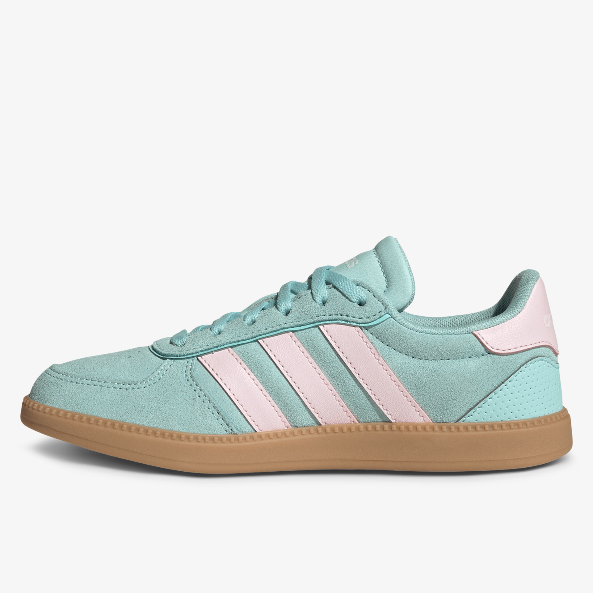 Seitliche Ansicht eines sportlichen, komfortablen und leichtgewichtigen Schuhs mit flexiblem Design