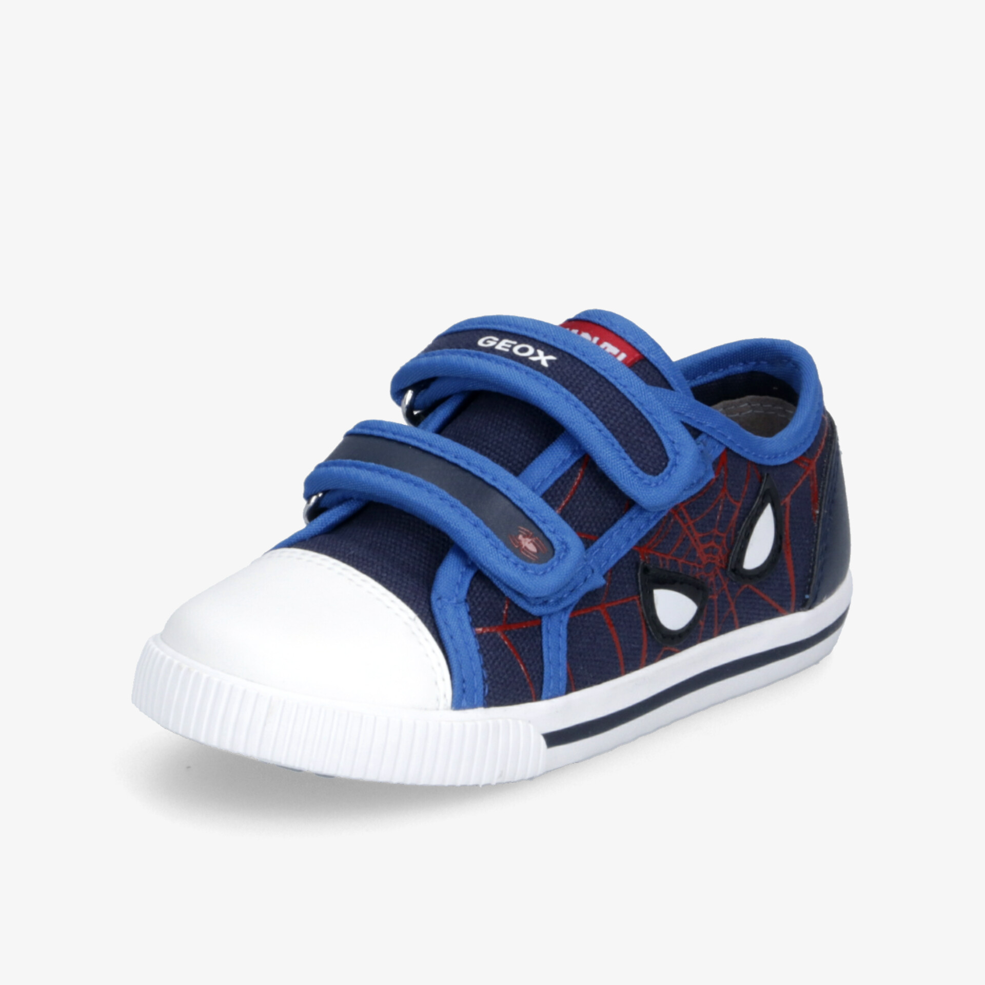 Bequemer blauer Schuh mit Klettverschlüssen und sportlichem Design für optimalen Tragekomfort.