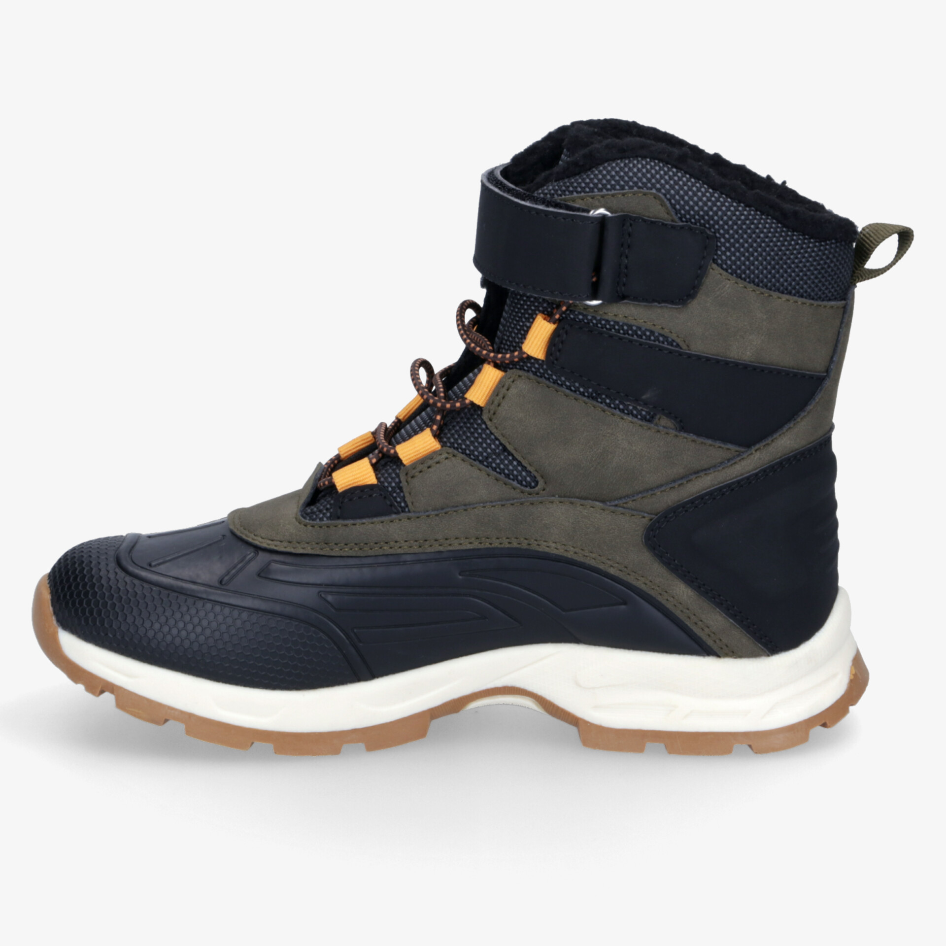 Wasserdichter robuster Winterstiefel mit warmer Innenfütterung und rutschfester Profilsohle, komfortable Schnürung