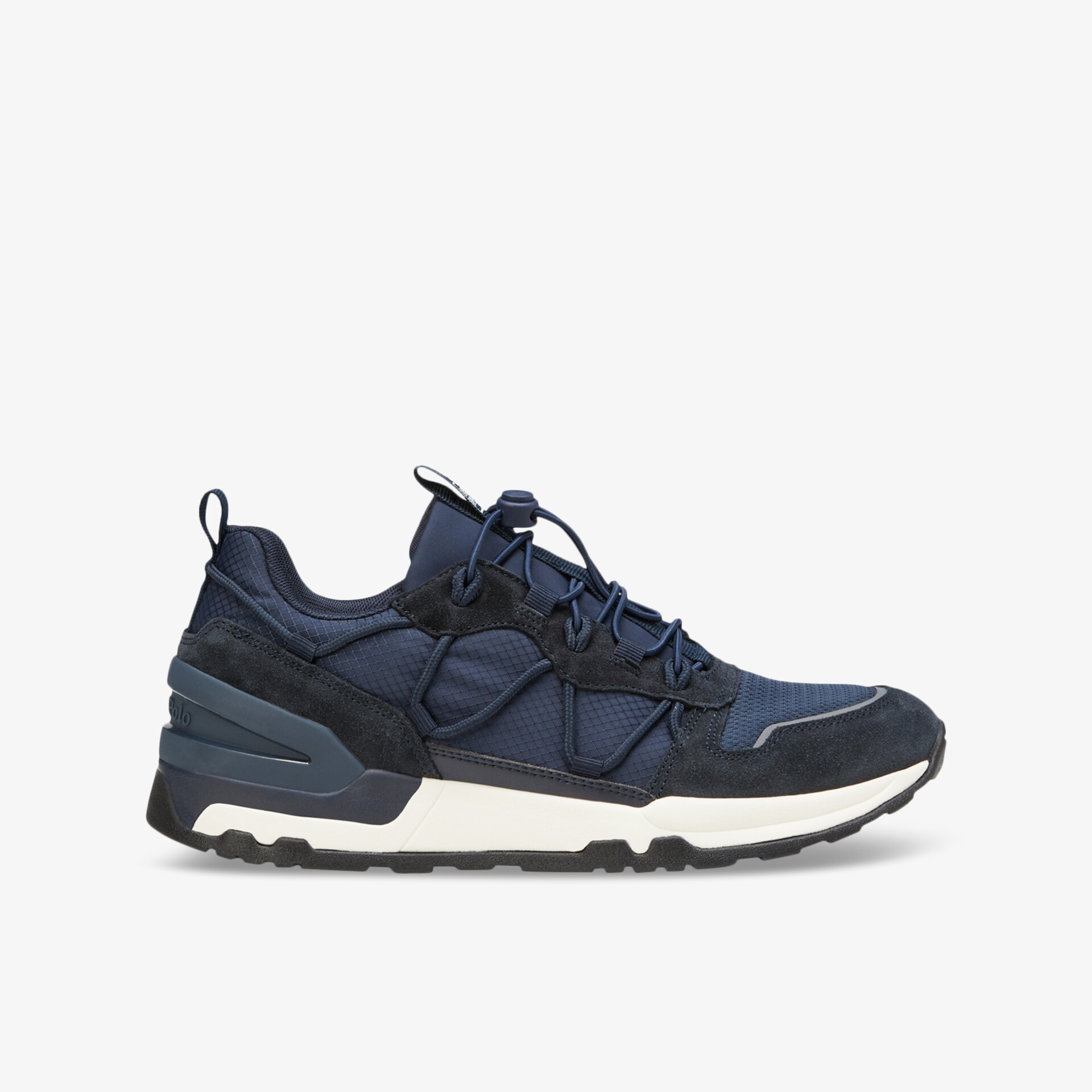 Moderner blauer Sneaker mit robustem Design und atmungsaktiven Materialien für optimalen Komfort.