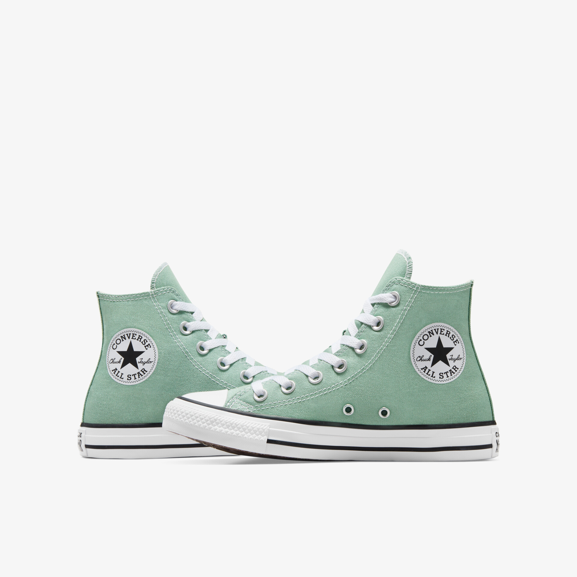 Mintgrüne hohe Sneaker im Paar, modernausführung, bequeme Passform, atmungsaktives Material, stabile Gummisohle