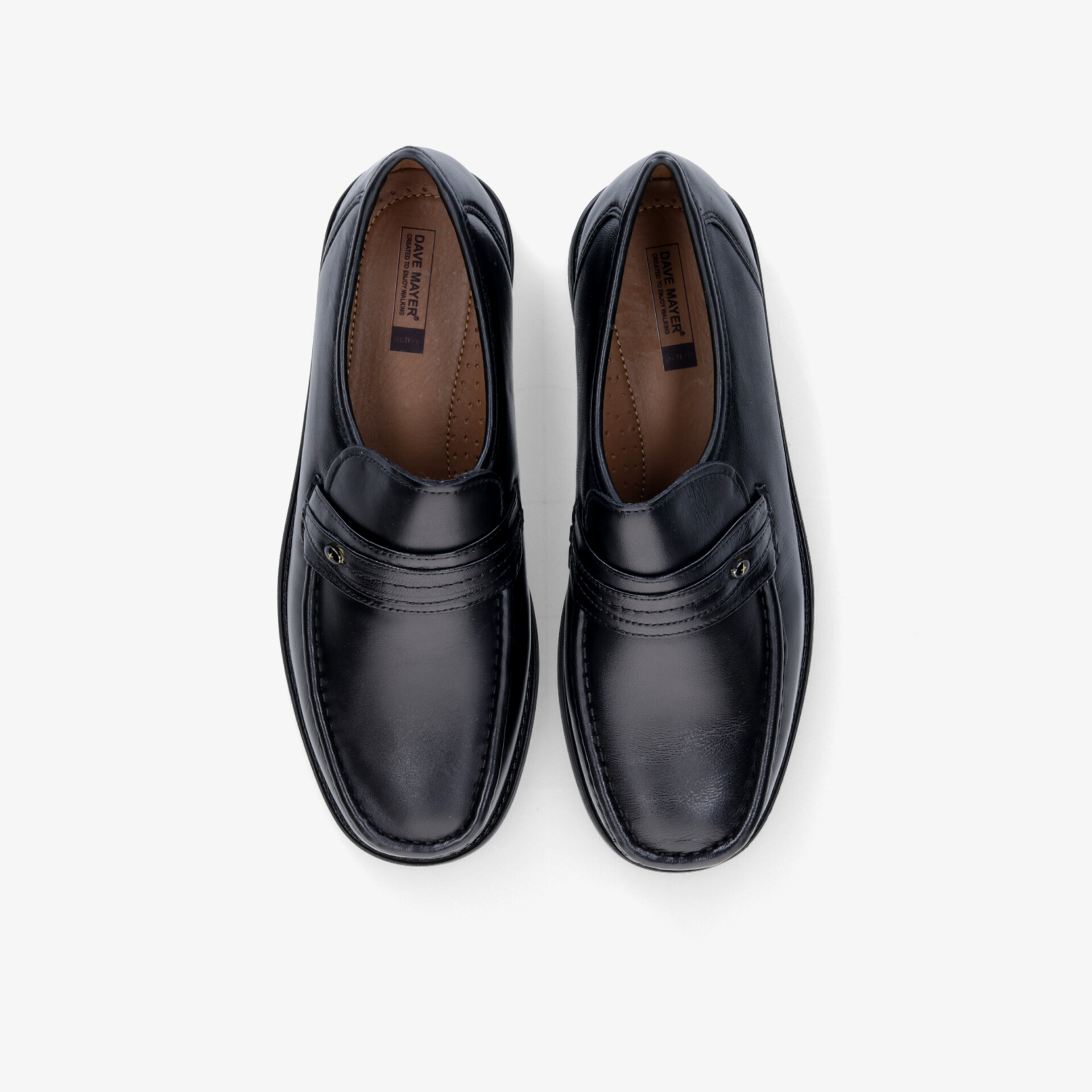 Elegantes Paar schwarzer Slipper mit hochwertigem Glattleder und gepolsterter Innensohle, bequem und formstabil