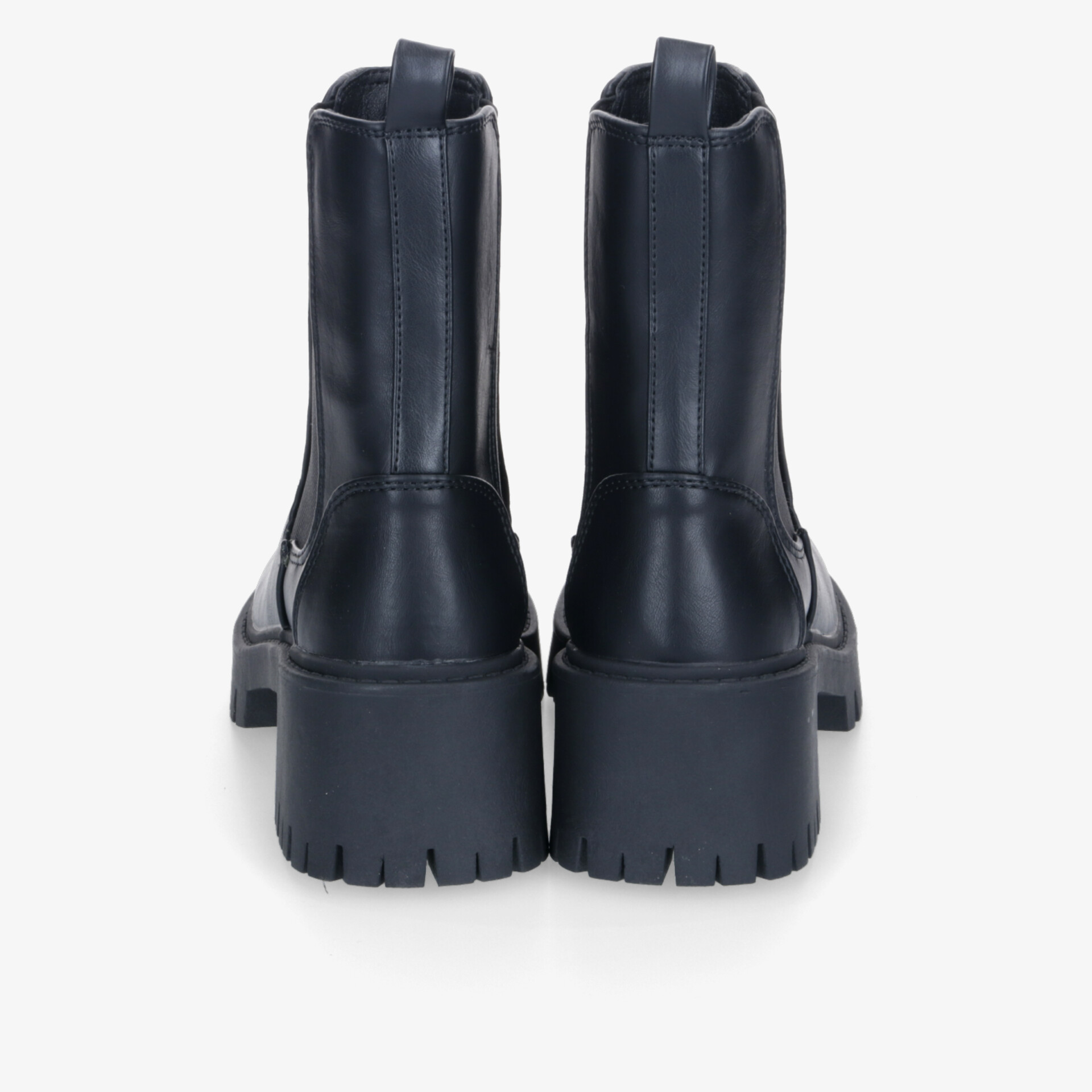 Elegante schwarze Stiefeletten mit hohem Blockabsatz für einen stilvollen Look