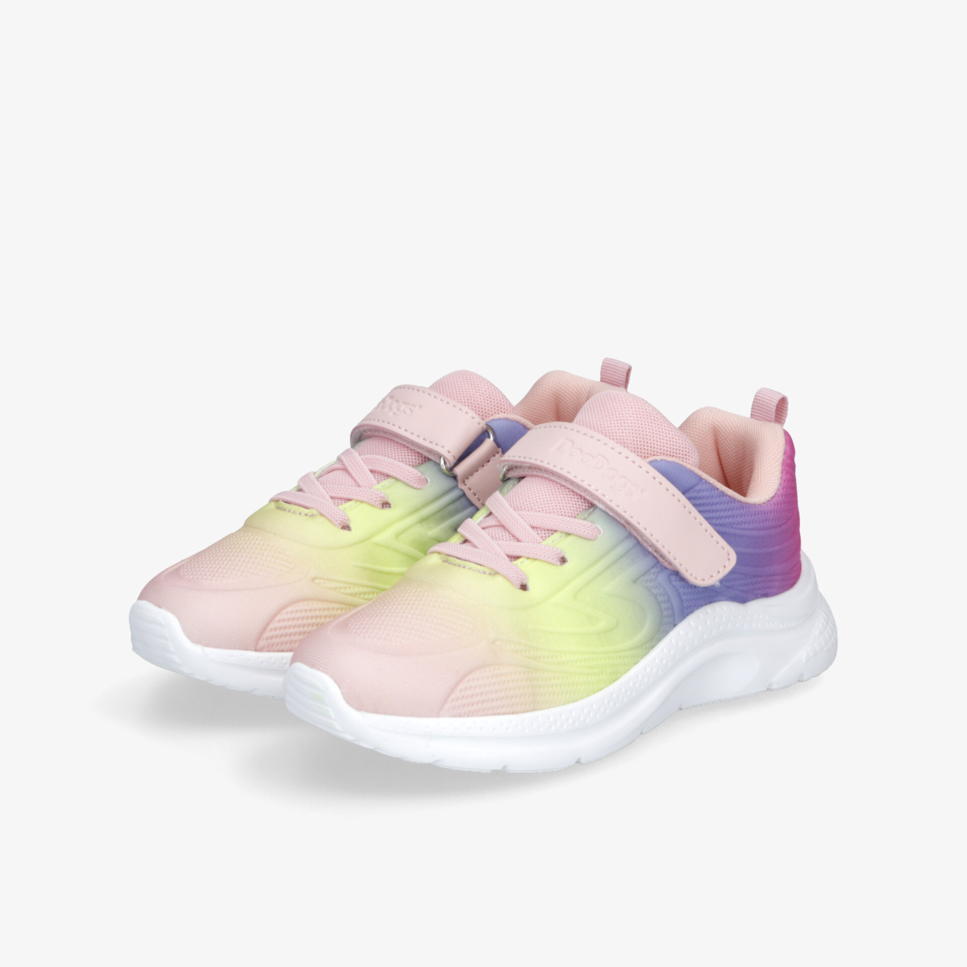 Bunte leichte Sneaker mit gepolstertem Schaft, elastischem Riemen und rutschfester Sohle für hohen Tragekomfort