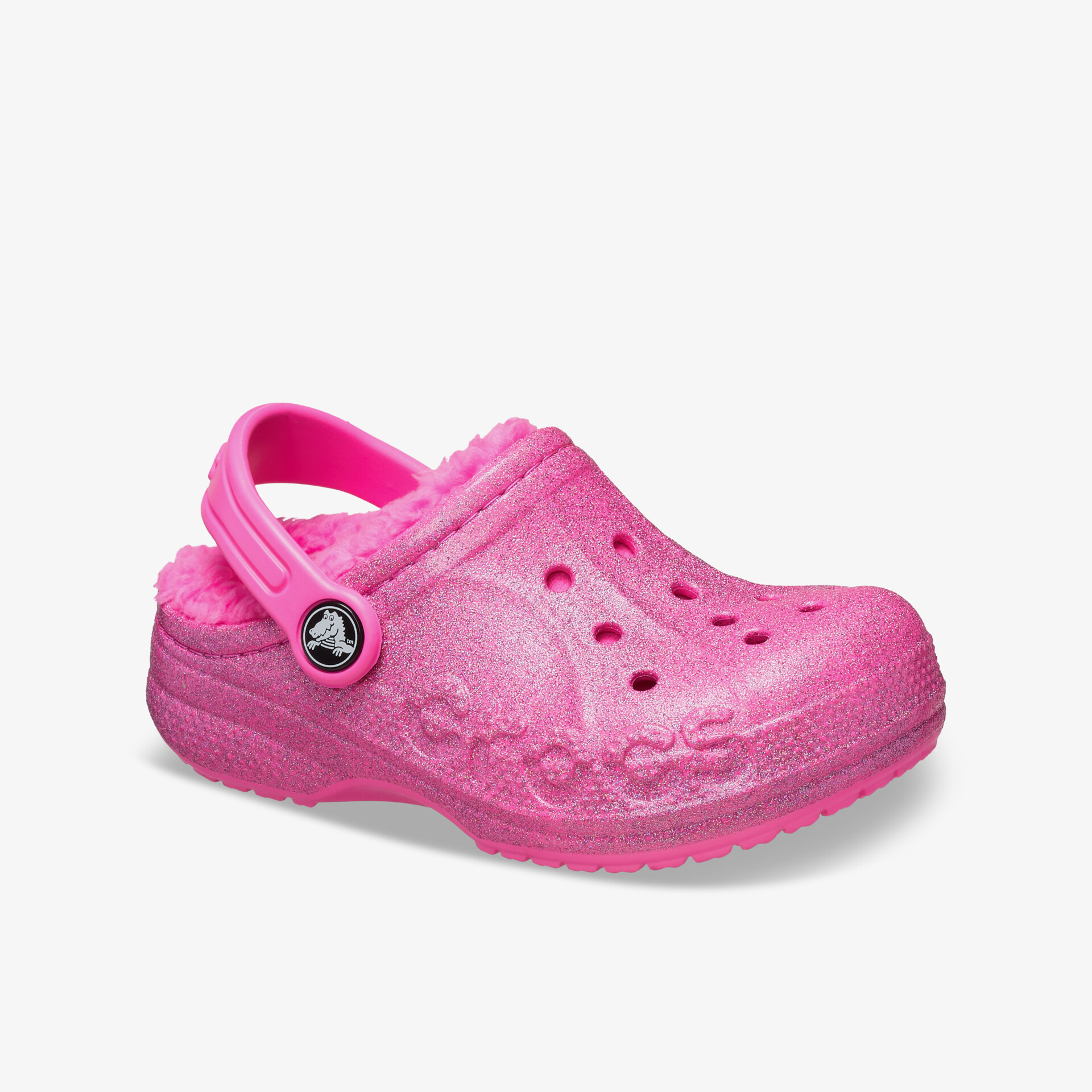 Leichter bequemer pinkfarbener Crocs-Schuh mit atmungsaktiven Löchern und rutschfester Sohle