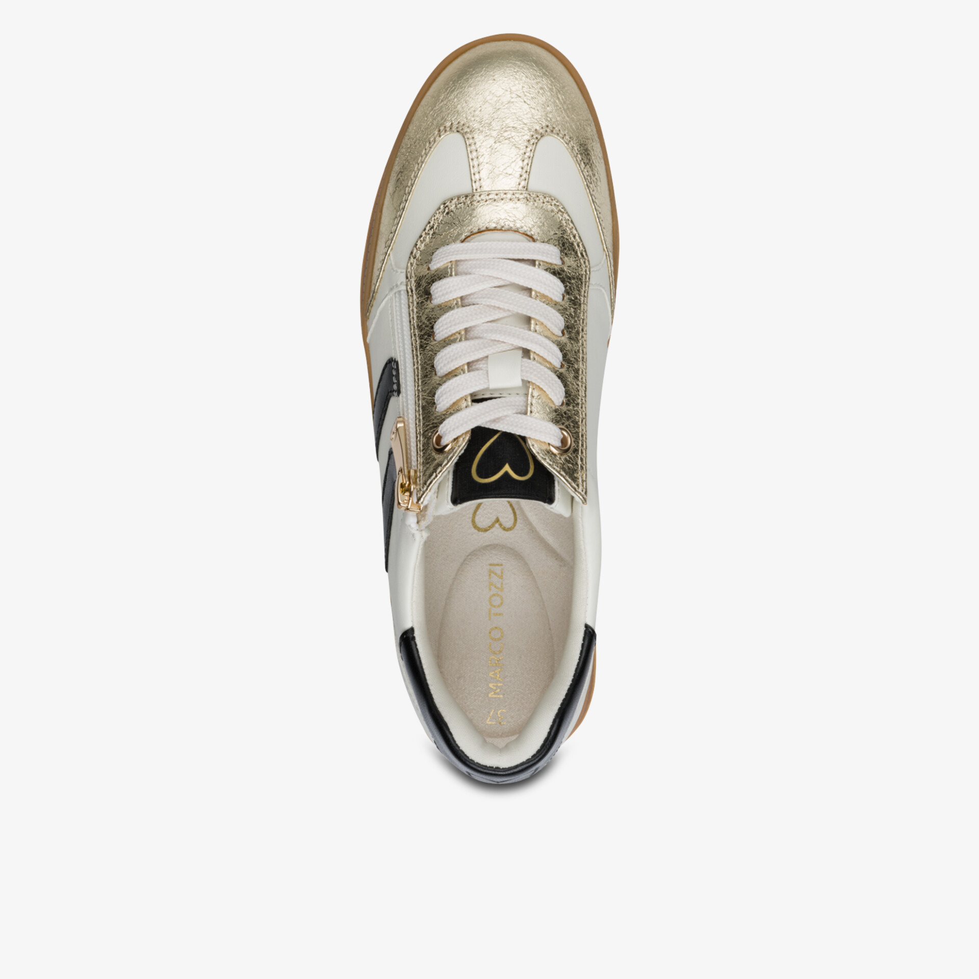 Bequemer Sneaker mit hochwertiger Verarbeitung, modischem Design und atmungsaktivem Material in Draufsicht