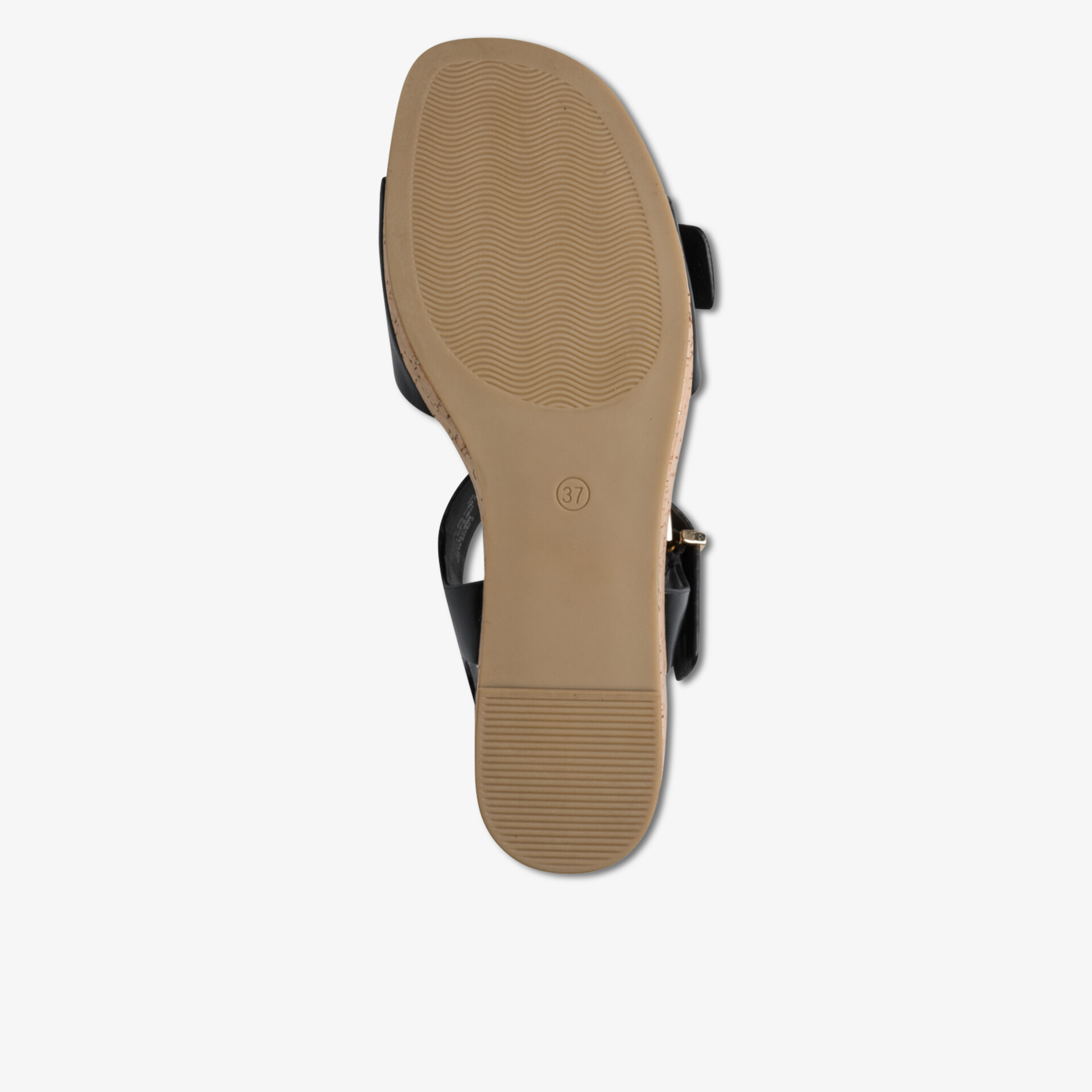 Detailaufnahme der strapazierfähigen, rutschfesten Sohle eines robusten Schuhs