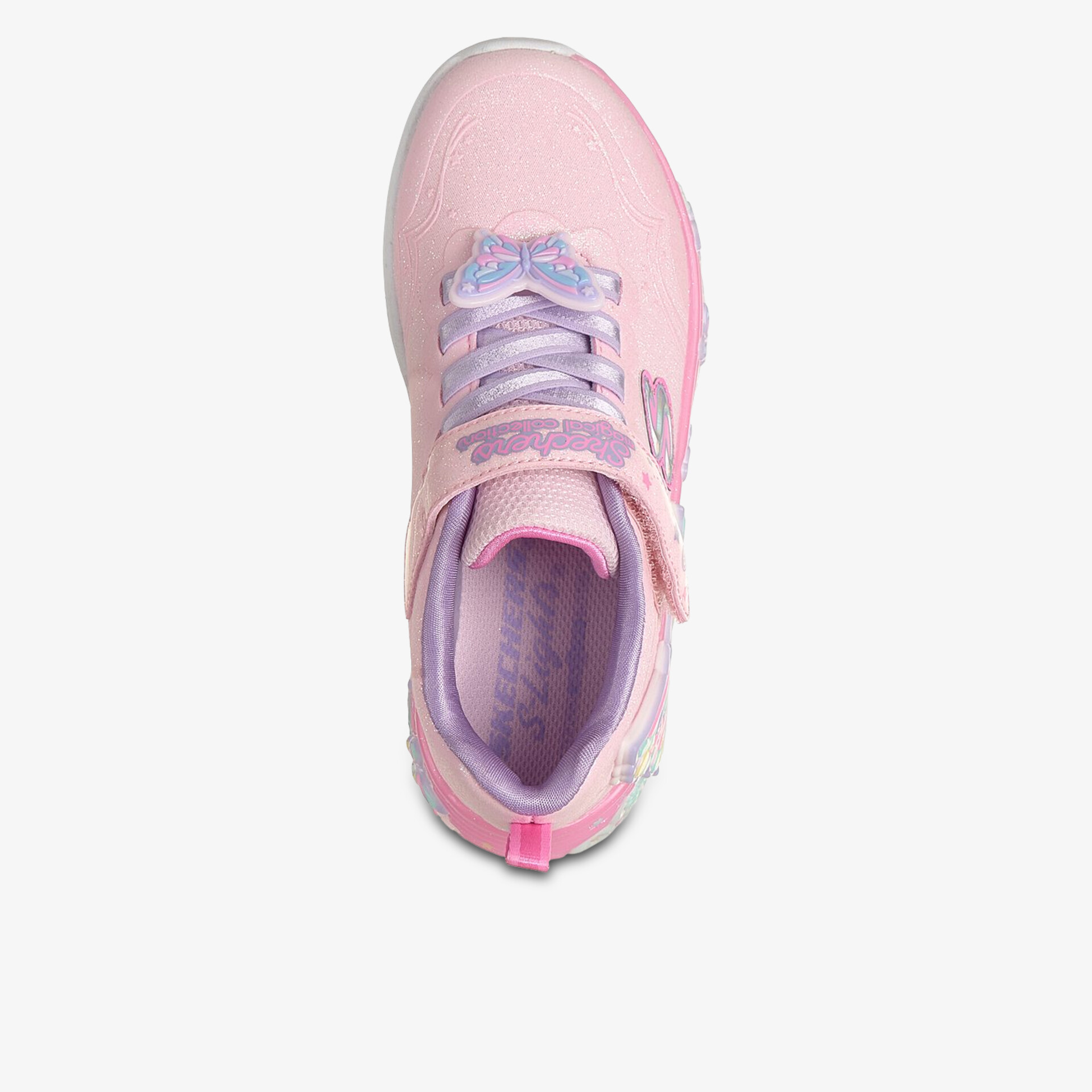 Pinkfarbener Sneaker mit Schnürsenkeln und modischem Design