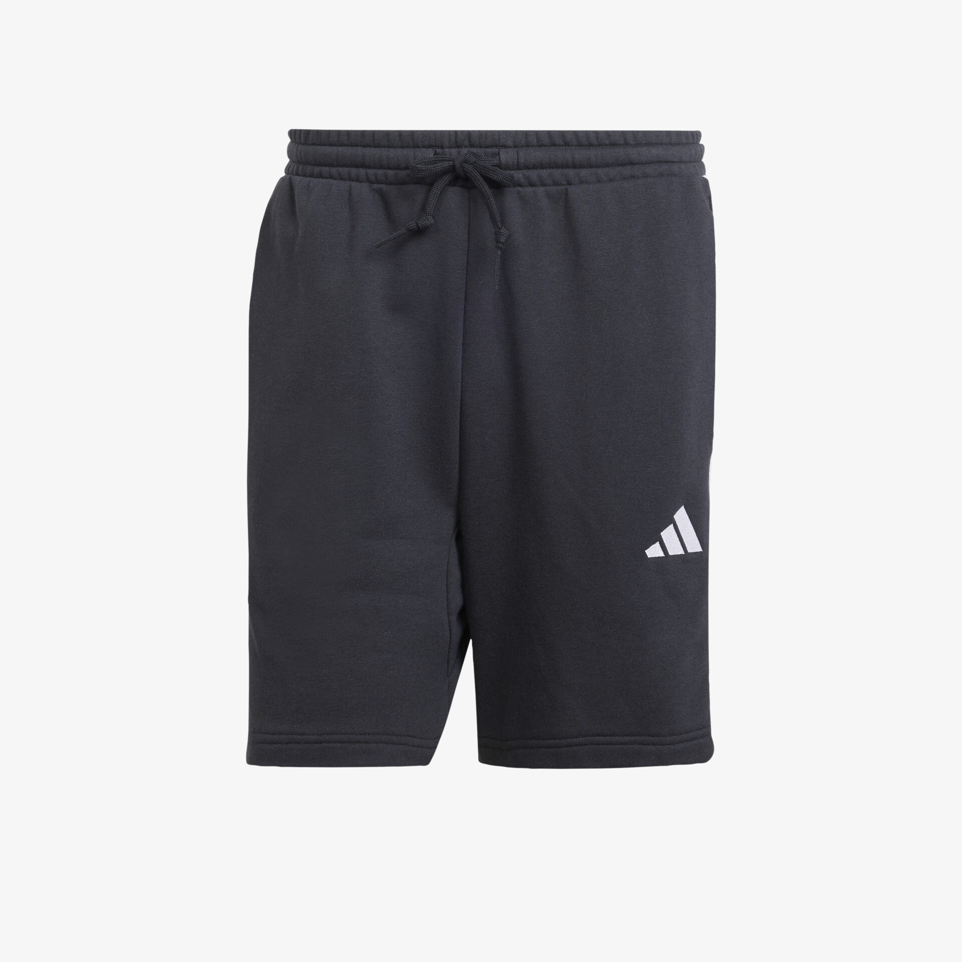 Schwarze sportliche kurze Hose mit elastischem Bund und Kordelzug, bequem und atmungsaktiv für vielseitige Nutzung