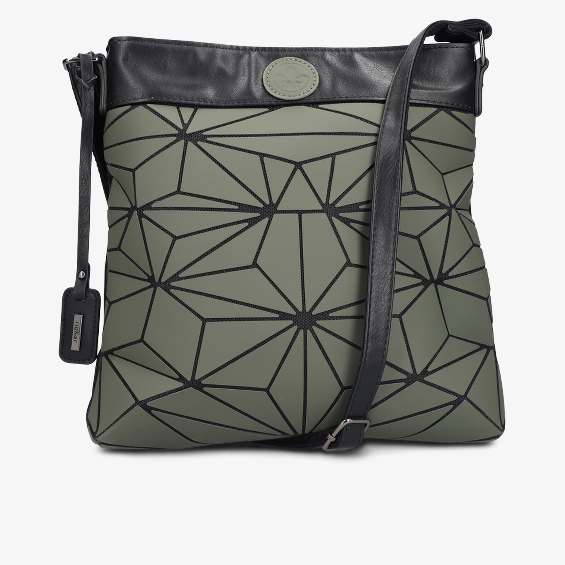 Moderne Tasche mit auffälligem geometrischem Muster und verstellbarem Schulterriemen für stilvollen Alltag