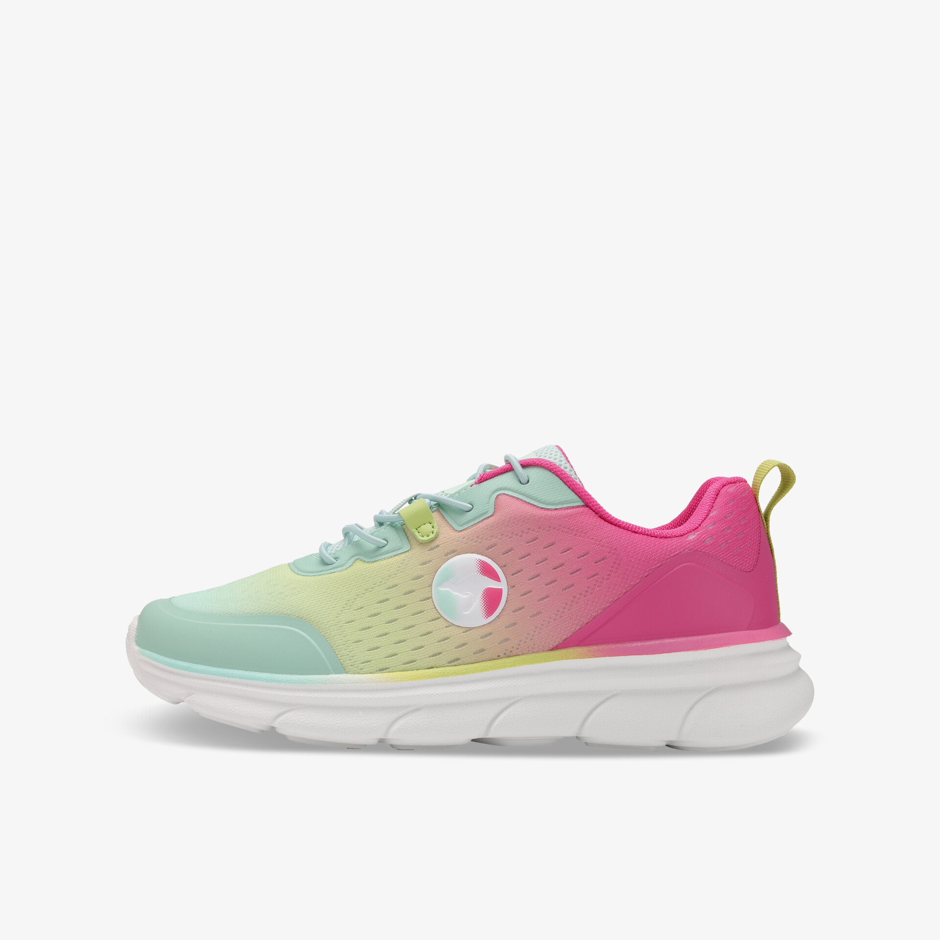 Leichter sportlicher Sneaker mit atmungsaktivem Material und stoßdämpfender Sohle in bunten Pastellfarben