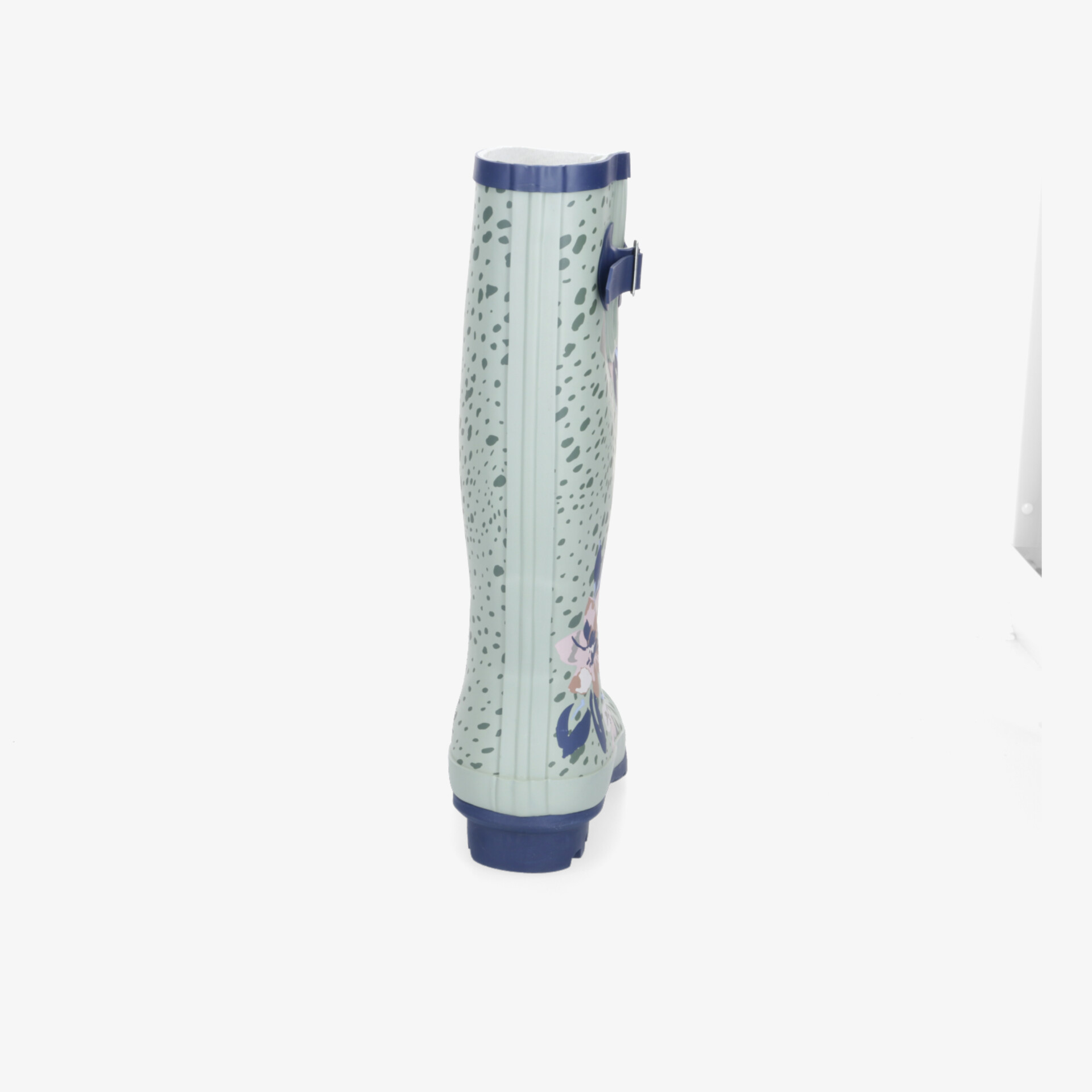 Schmaler, hoher Gummistiefel in elegantem Design. Ideal für Regenwetter. Rutschfeste Sohle und bequem zu tragen.