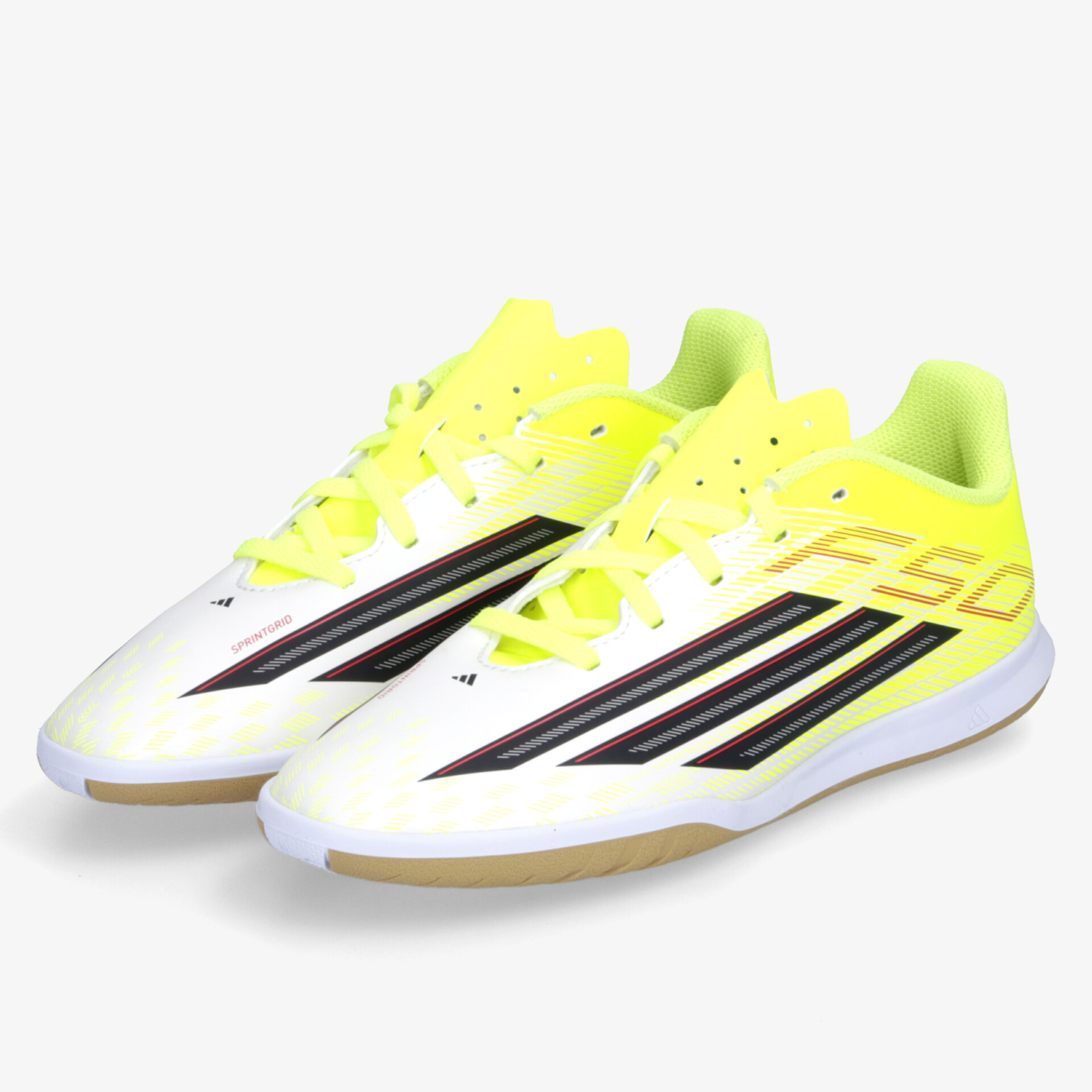 Leichte Hallenfußballschuhe mit leuchtenden Farben und rutschfester Sohle für maximale Leistung