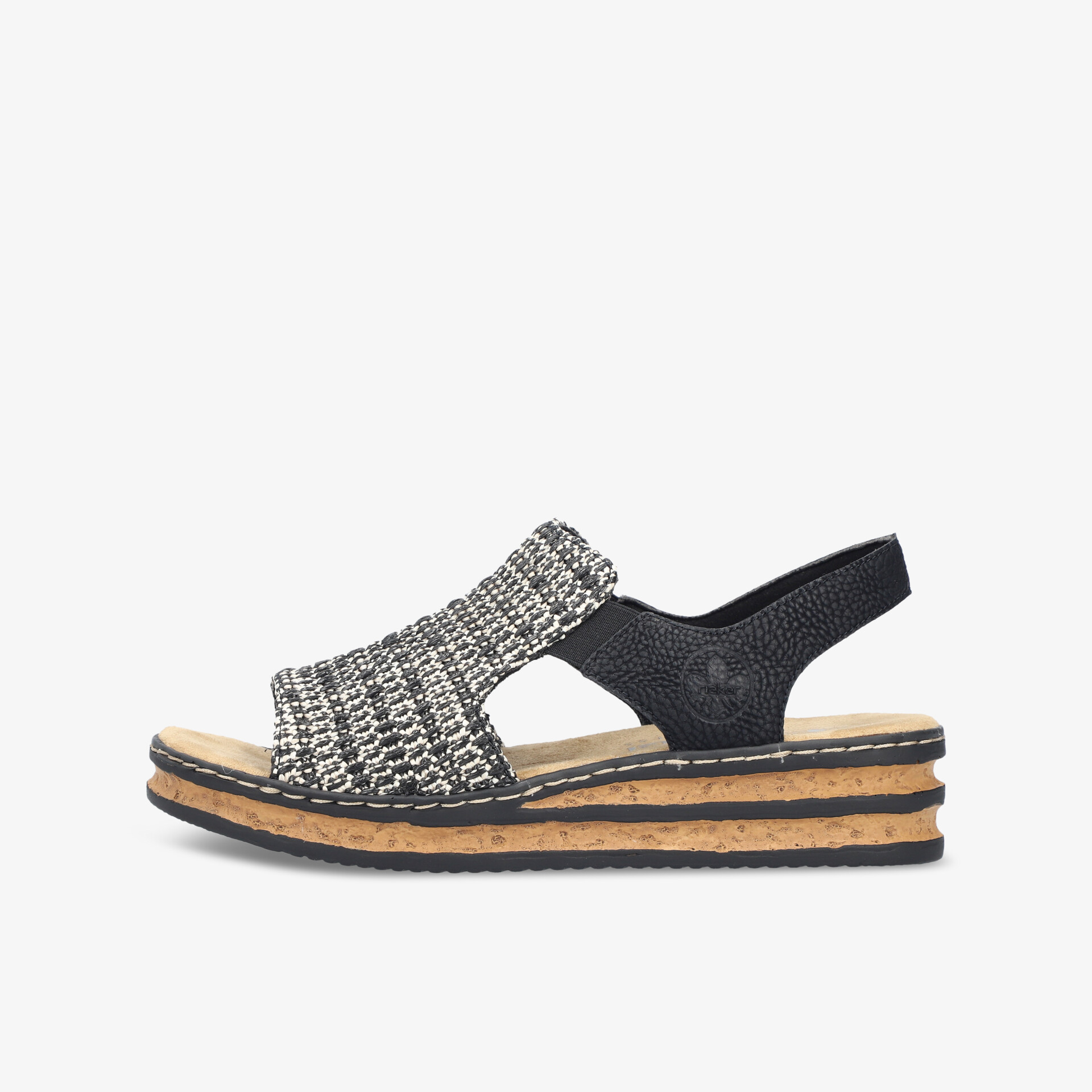 Bequeme Sandale mit verstellbarem Fersenriemen und stabilem Keilabsatz, perfekte Kombination aus Komfort und Stil