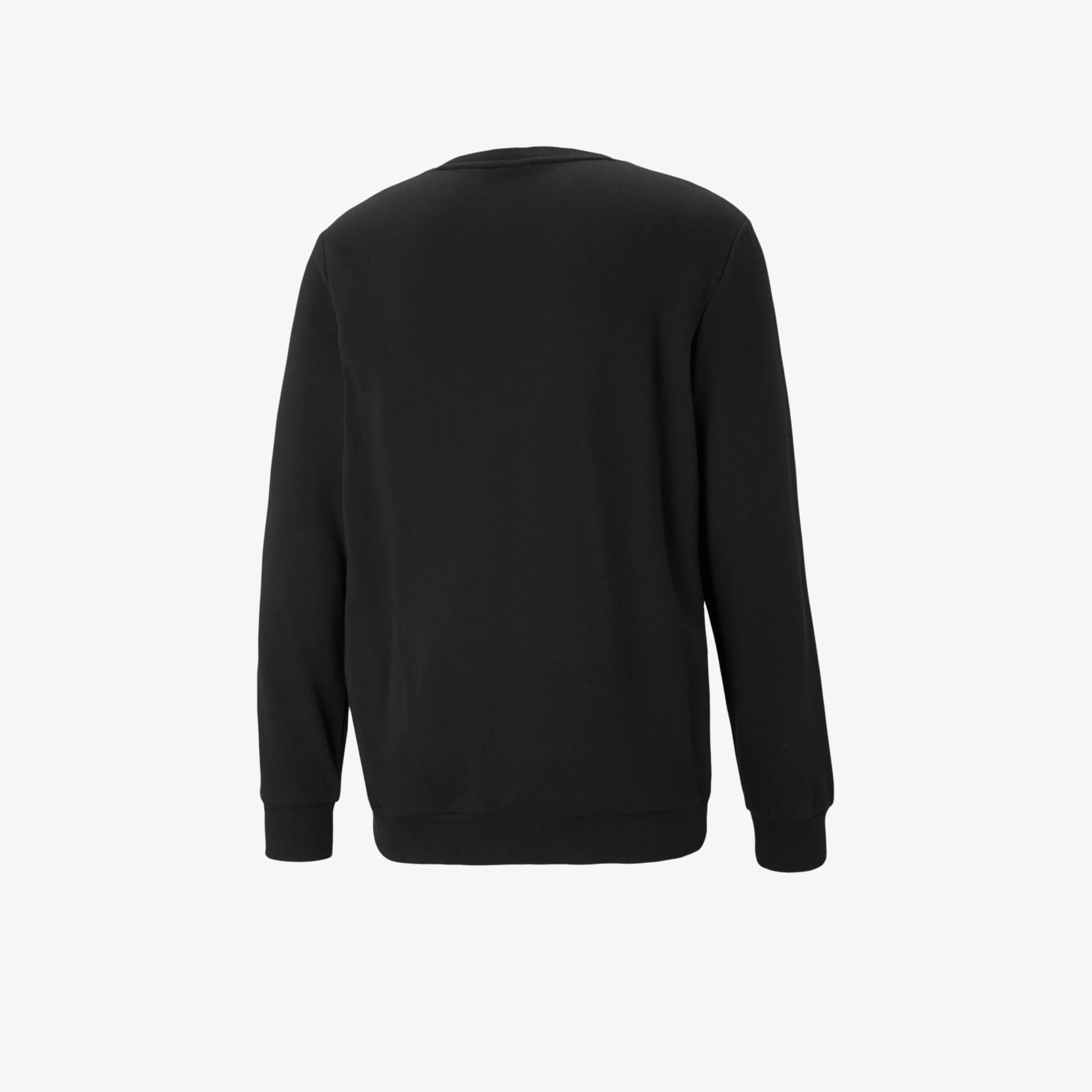 Schwarzer Pullover mit langärmligem, bequemem Schnitt und elastischen Bündchen, Rückansicht, klassisch und vielseitig