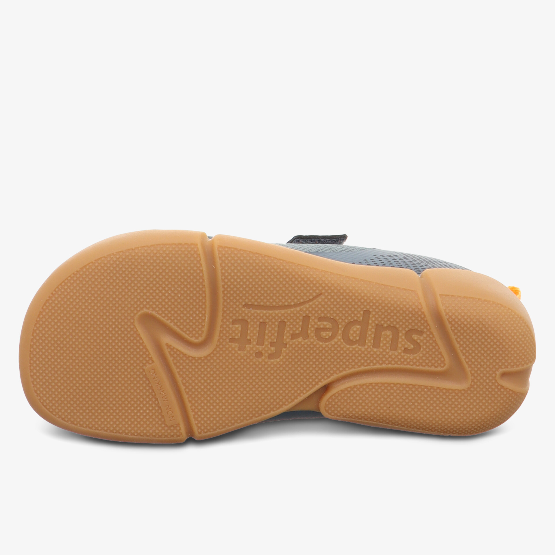 Sohle eines Schuhs aus flexiblem, langlebigem Material mit rutschfestem Profil für sicheren Halt