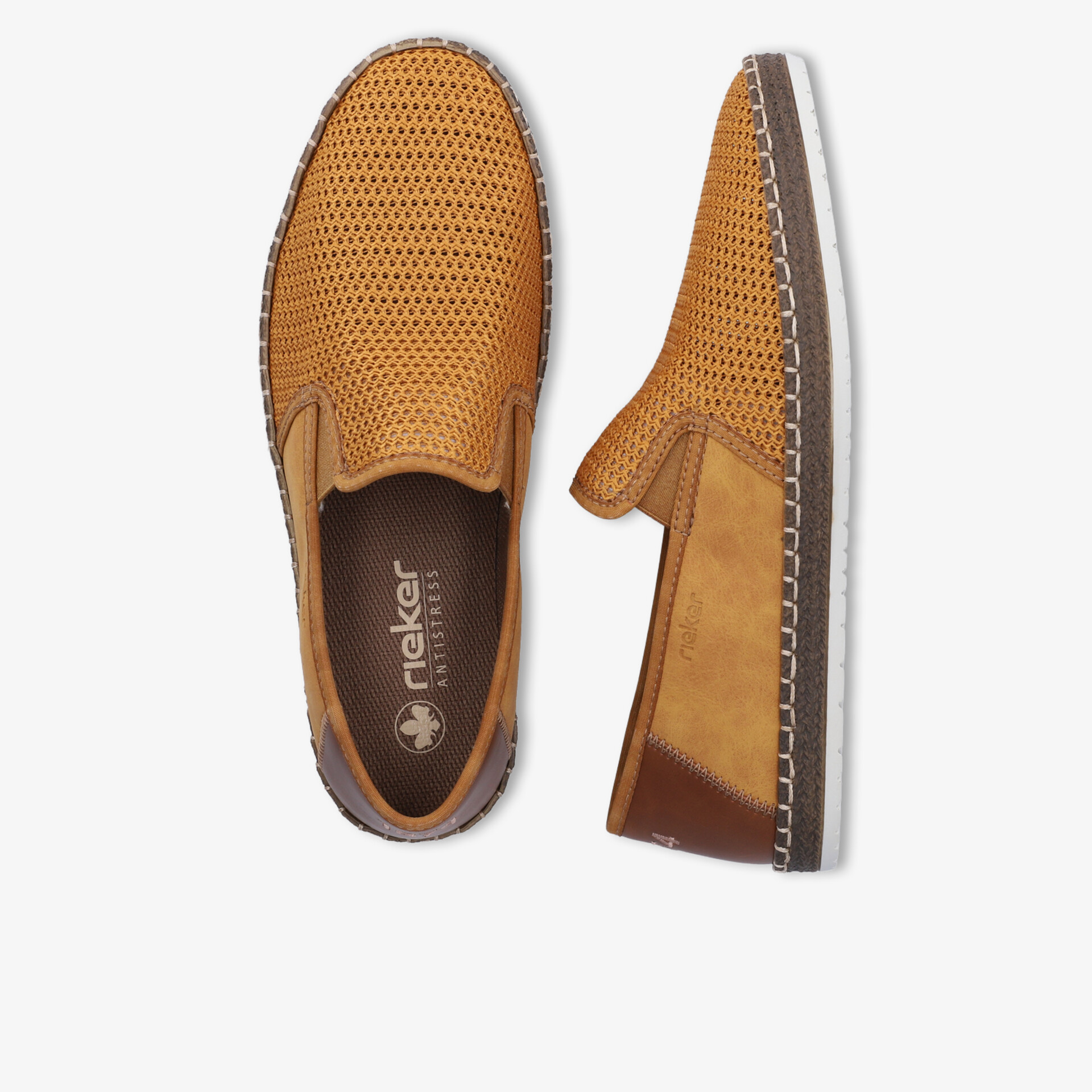 Leichter brauner Leder-Slip-On mit atmungsaktiven Perforationen und bequemer Passform