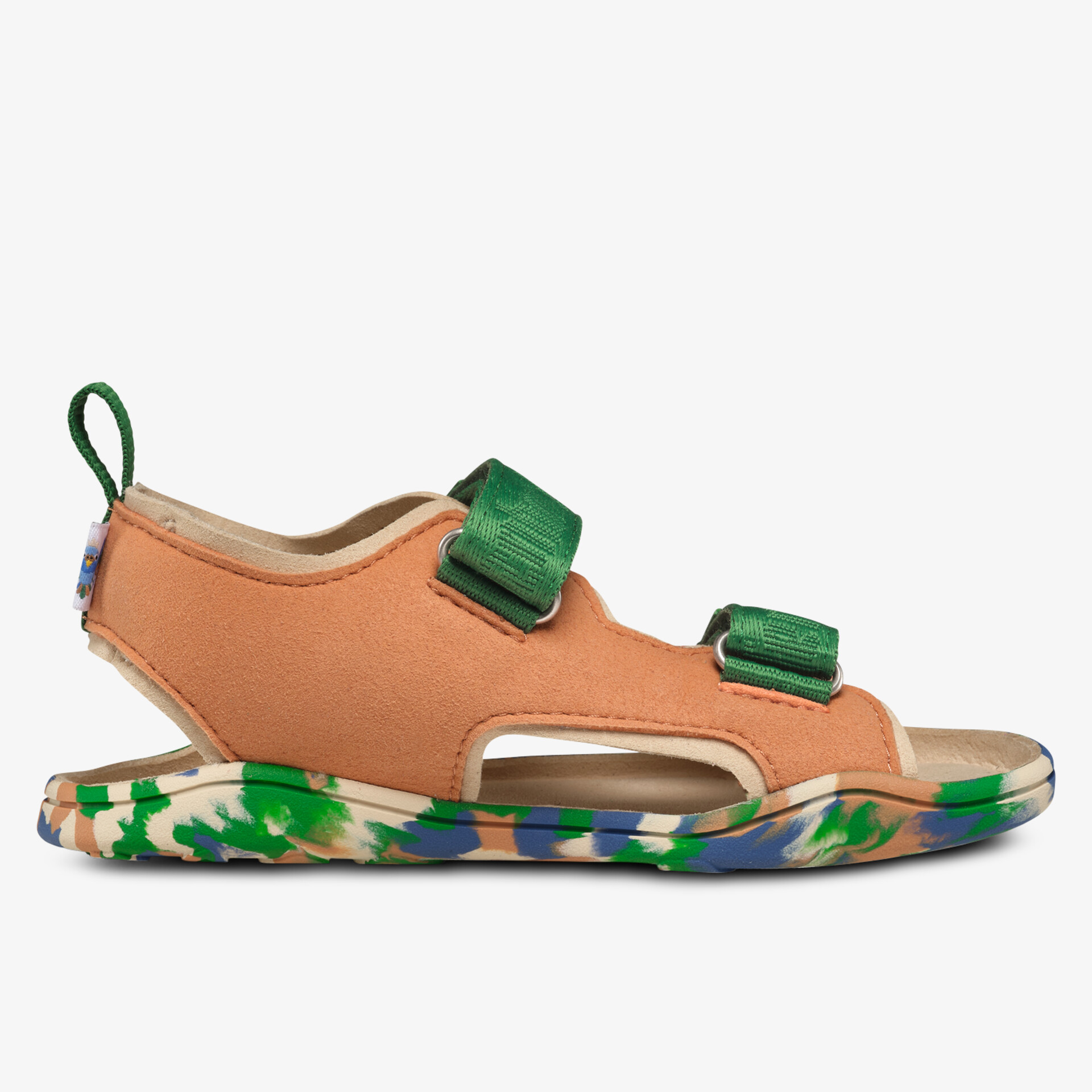 Lightweight sandal with comfortable adjustable straps and non-slip sole for secure footing.