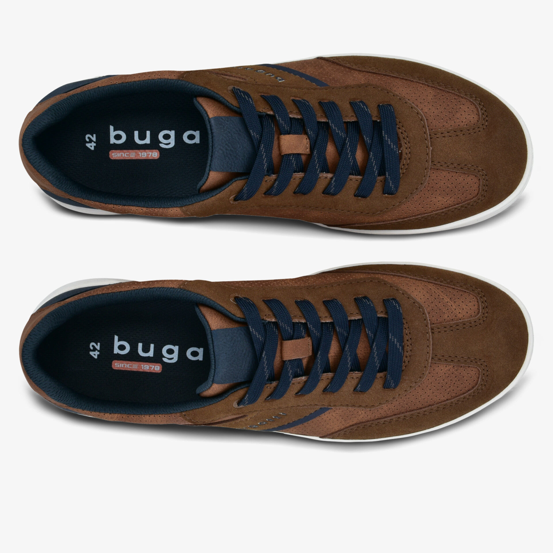 Moderner brauner Sneaker mit komfortabler Schnürung und robustem Material, ideal für sportlichen Alltag