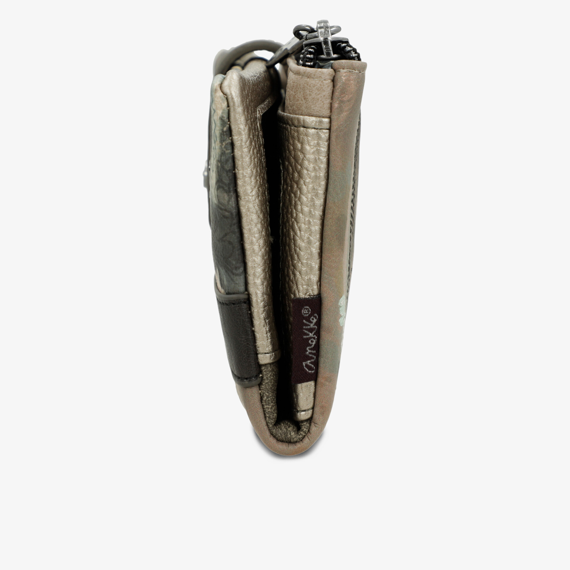 Kompakte, handliche Tasche aus robustem Material mit praktischem Reißverschluss in neutralem Farbton