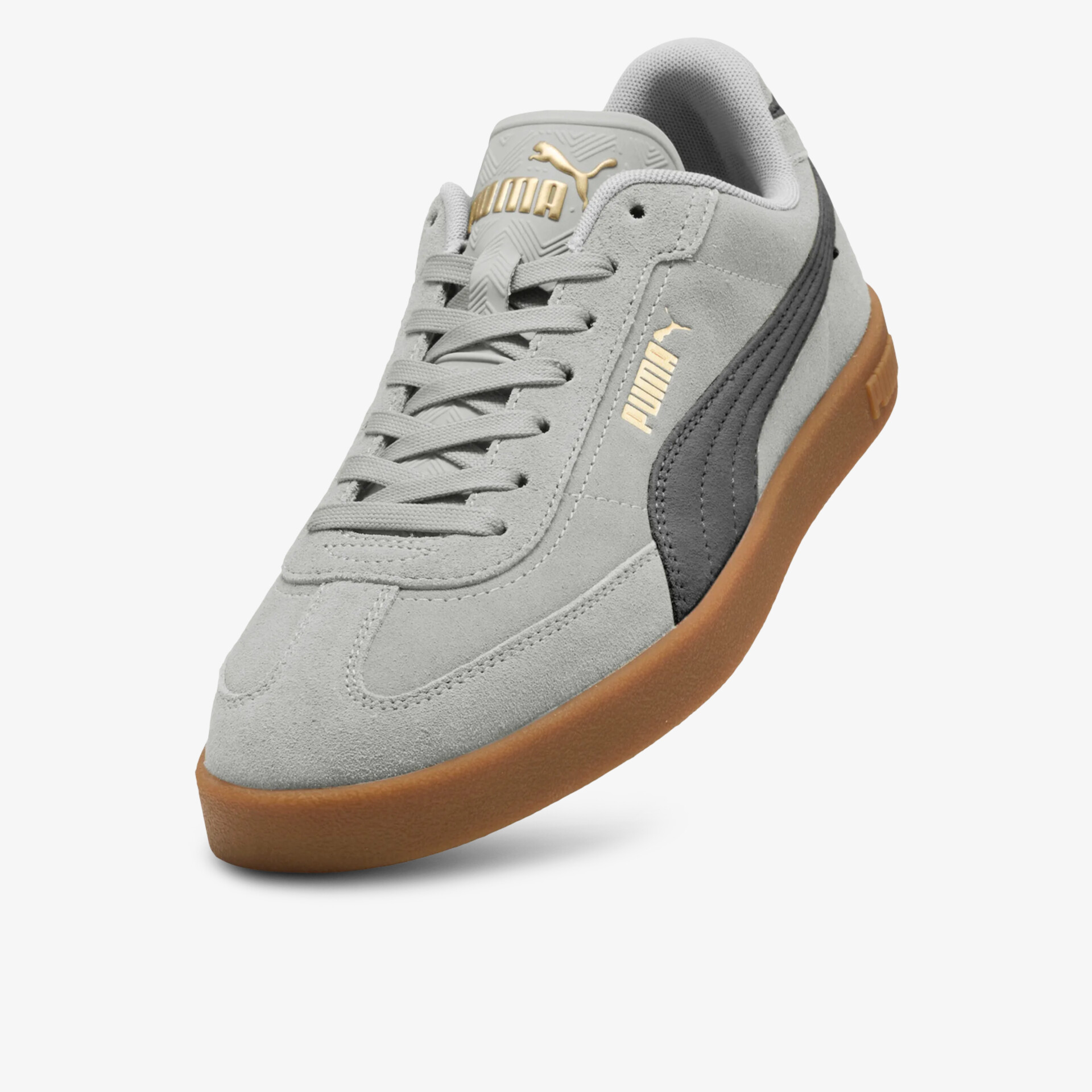 Grauer Sneaker aus Veloursleder mit gumsohle, sportlich und komfortabel, modischer Freizeitschuh