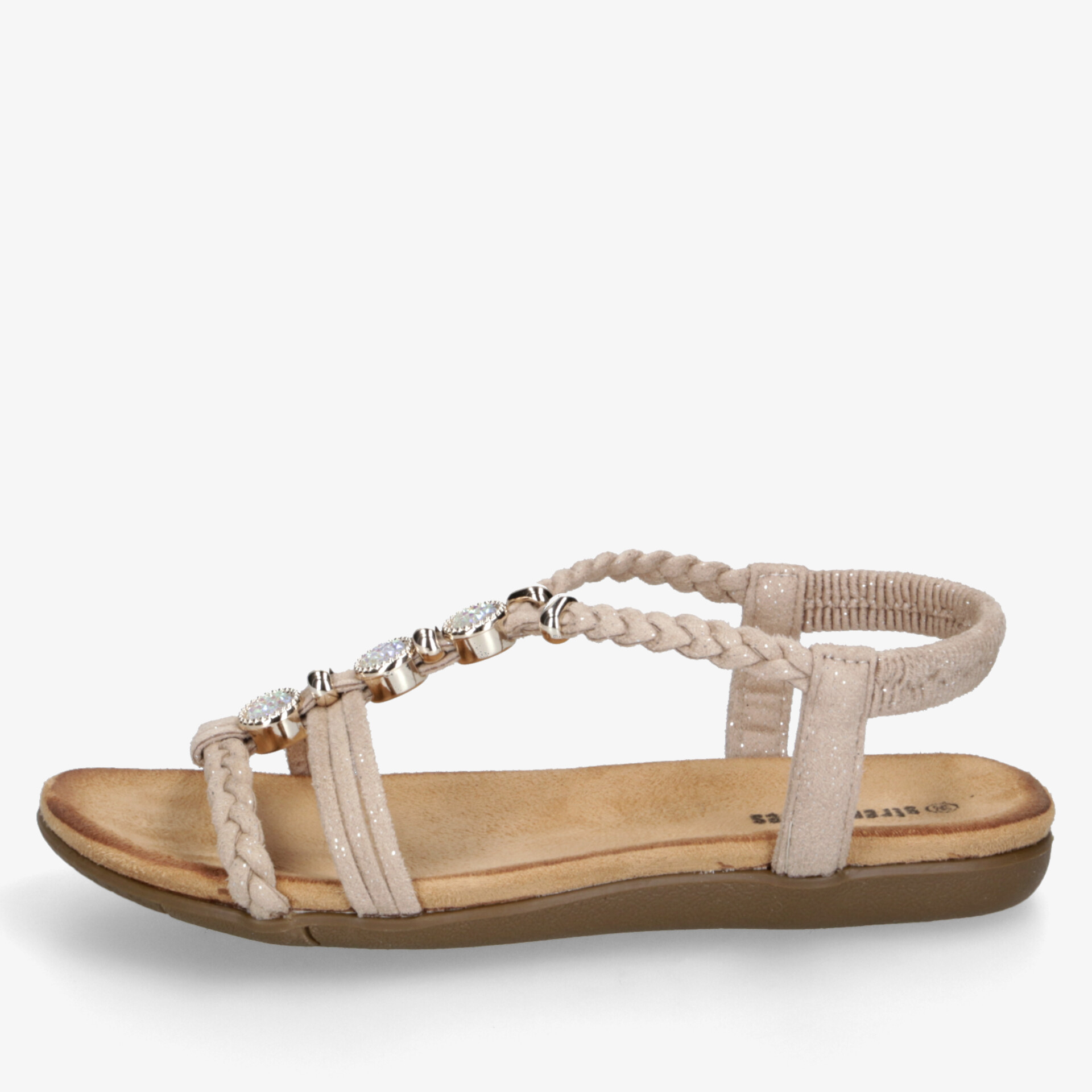 Bequeme Sandale mit elastischem Riemen und gepolsterter Sohle für flexible und leichte sommerliche Passform