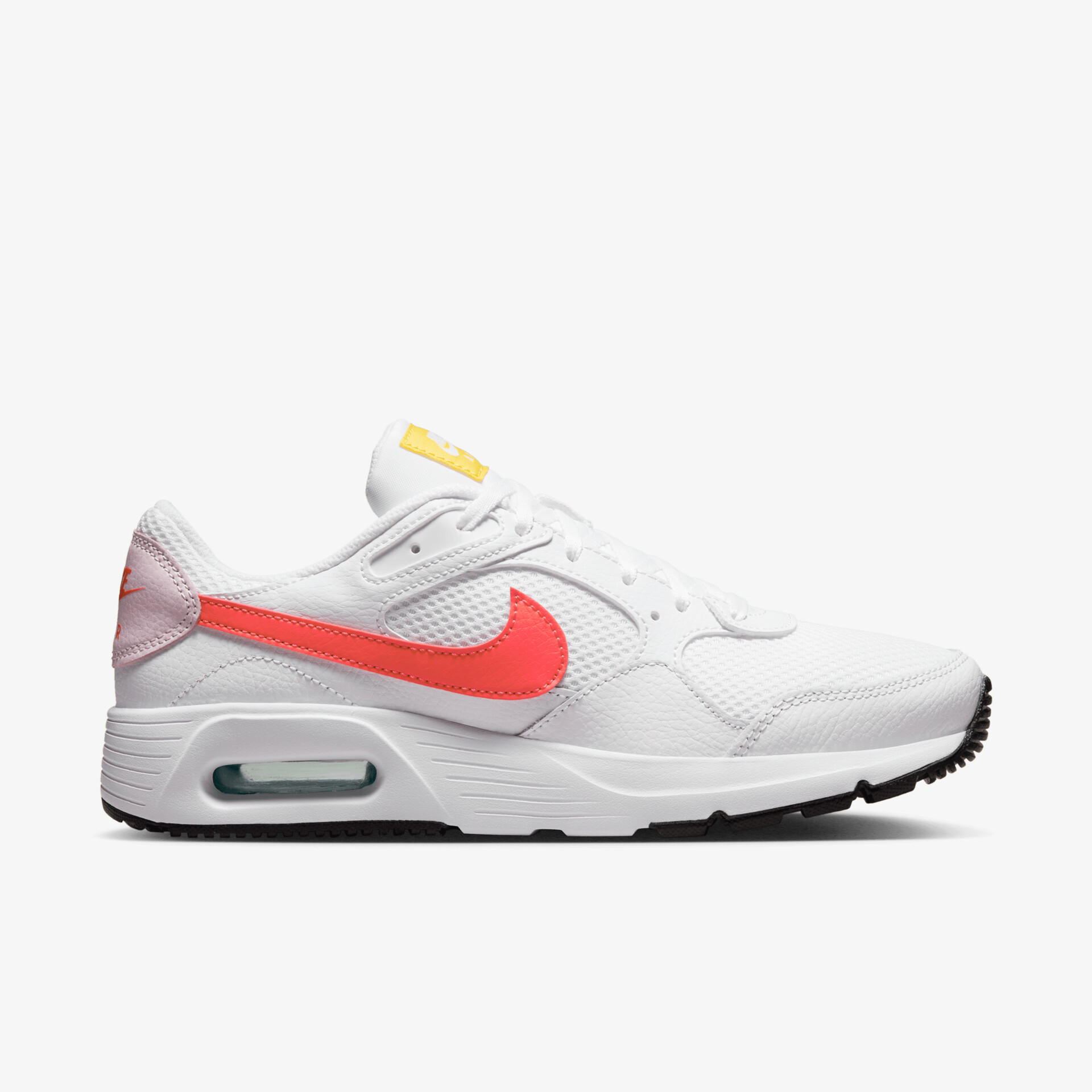 Nike Air Max Sportschuh in Grau mit rotem Akzent, leichte Dämpfung und komfortables Design seitliche Ansicht