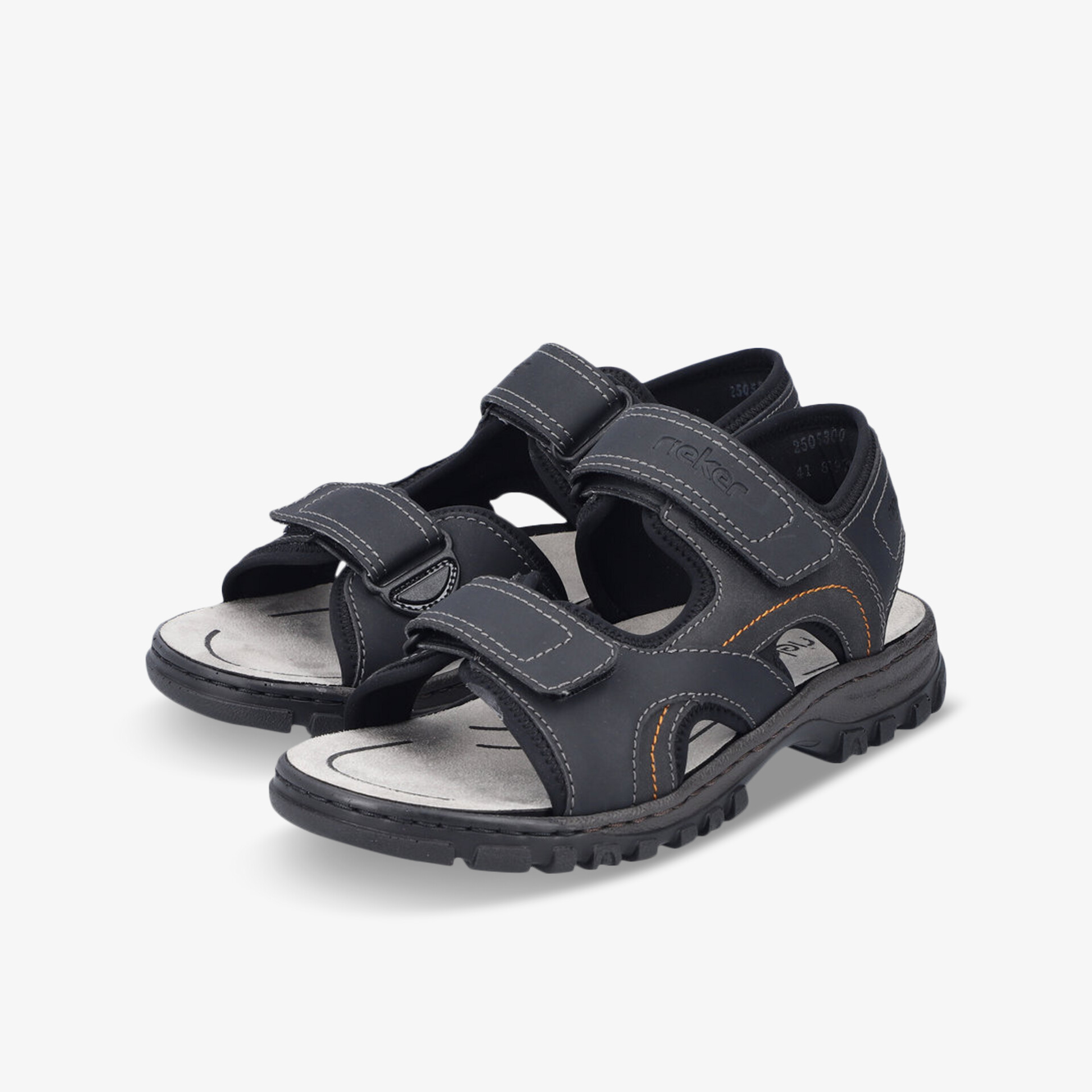Sportliche schwarze Sandalen mit verstellbaren Klettverschlüssen und rutschfester Sohle, bequem und robust
