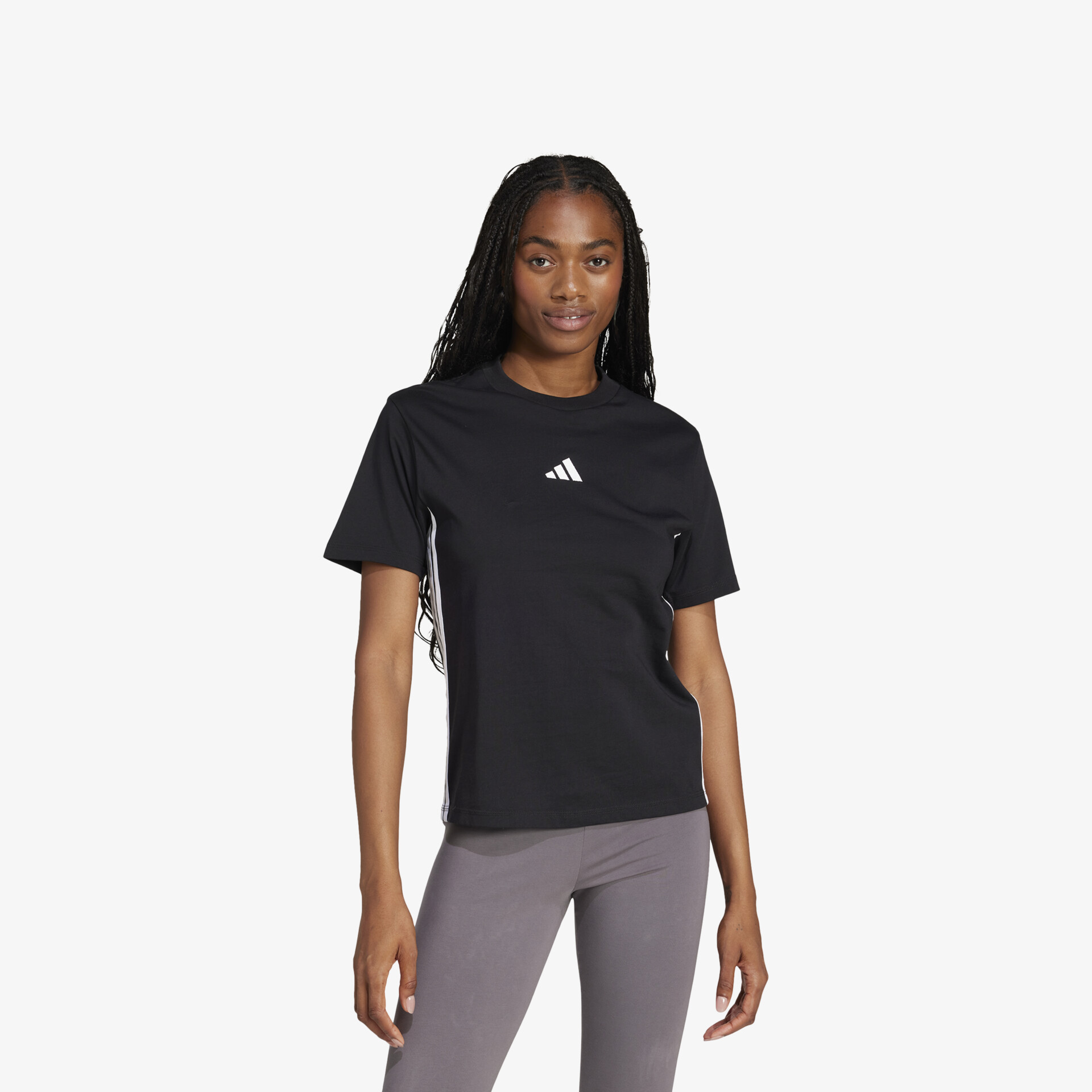 Schwarzes sportliches T-Shirt mit atmungsaktivem Material und bequemem Schnitt, ideal für aktive Bewegung