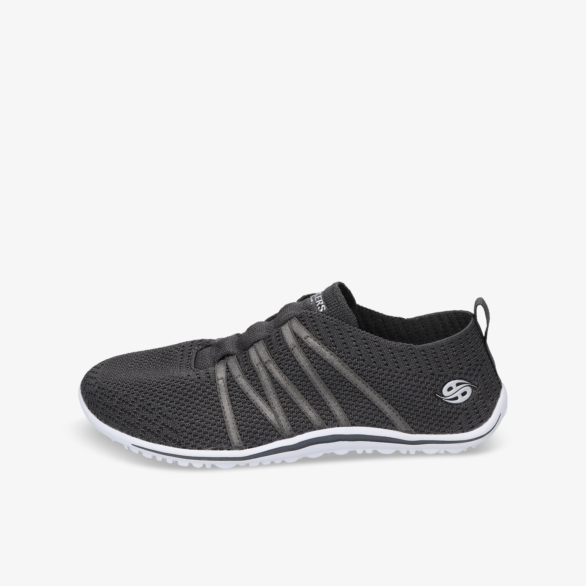 Leichter sportlicher Schuh mit atmungsaktivem Netzmaterial und flexibler, rutschfester Sohle seitliche Ansicht