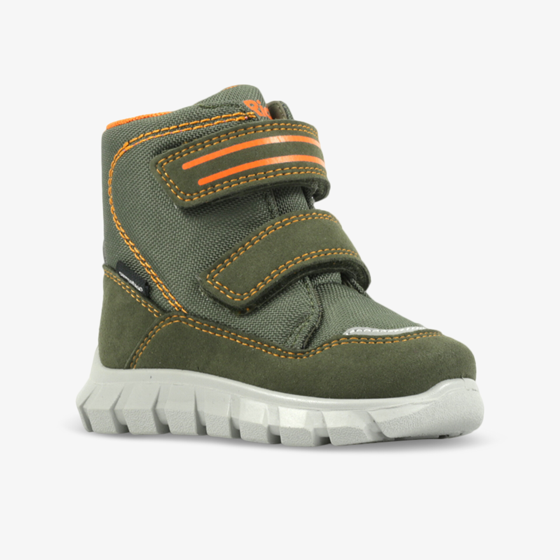 Grüner Winterstiefel mit elastischem Klettverschluss und rutschfester Sohle für sicheren Halt und angenehmen Tragekomfort